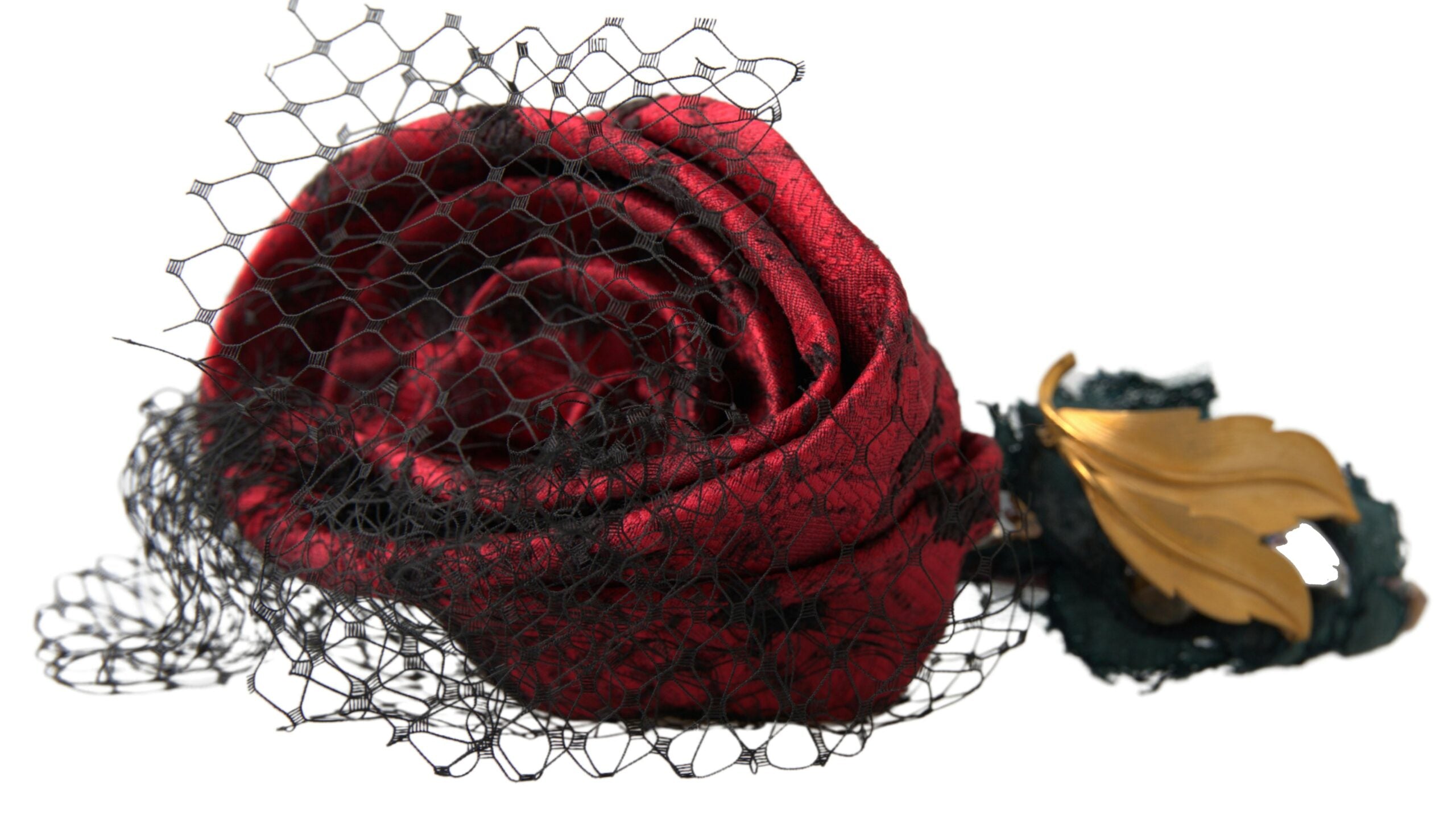 Dolce & Gabbana Rot mit mehrfarbiger Rose Seide Crystal Netted Logo Diadem Stirnband-2