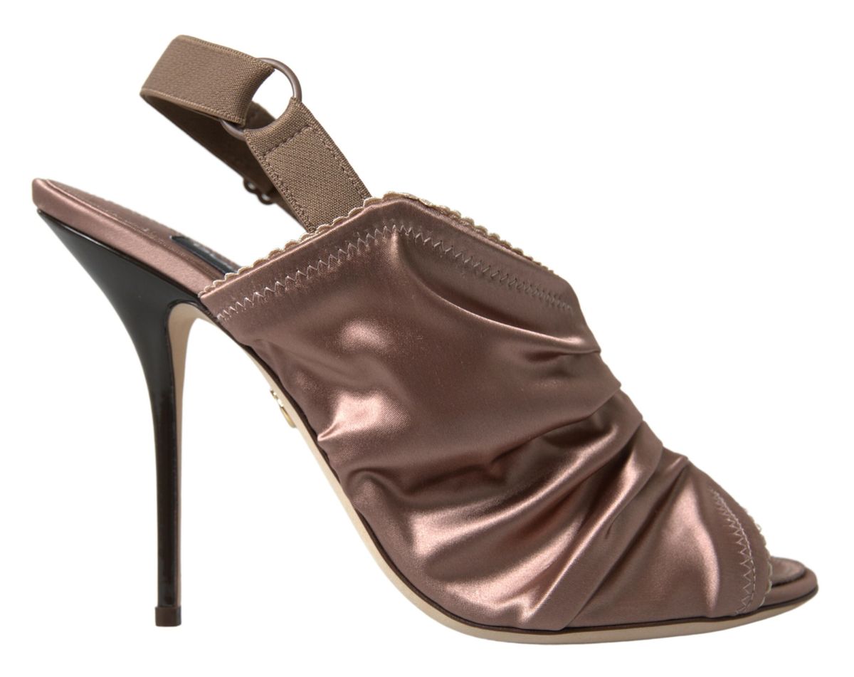 Dolce & Gabbana light brown slingback stilettos with corset closure-1