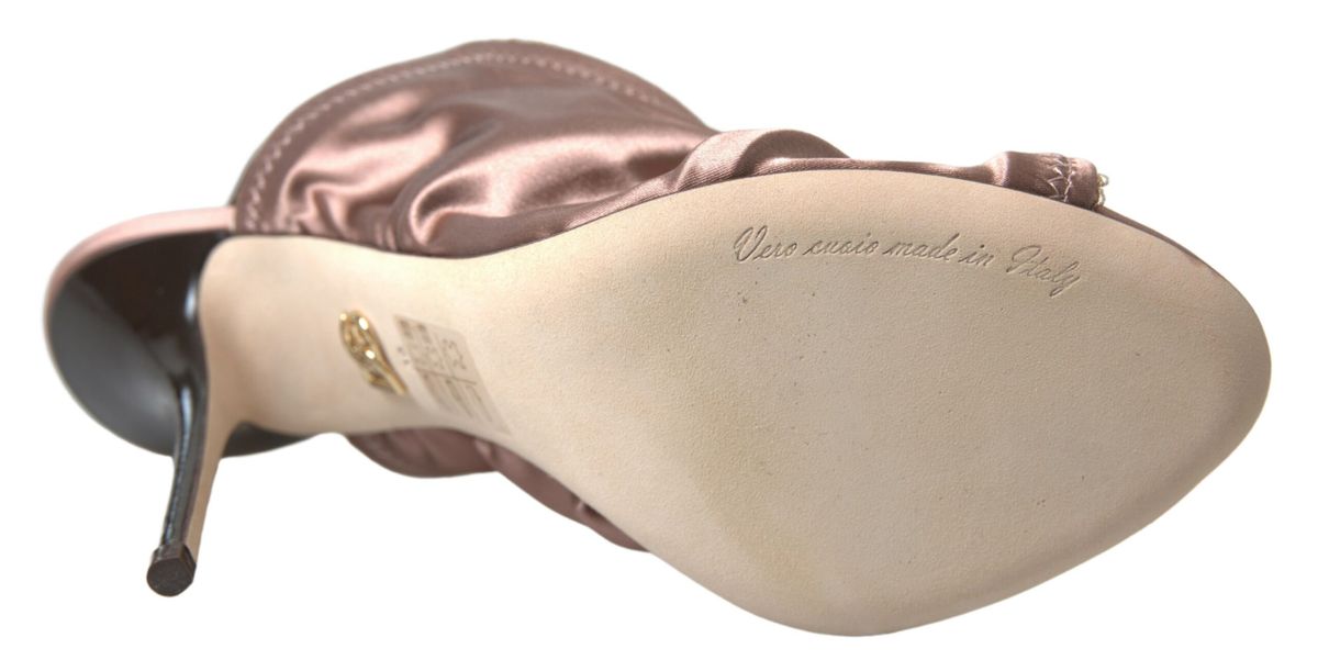 Dolce & Gabbana light brown slingback stilettos with corset closure-2