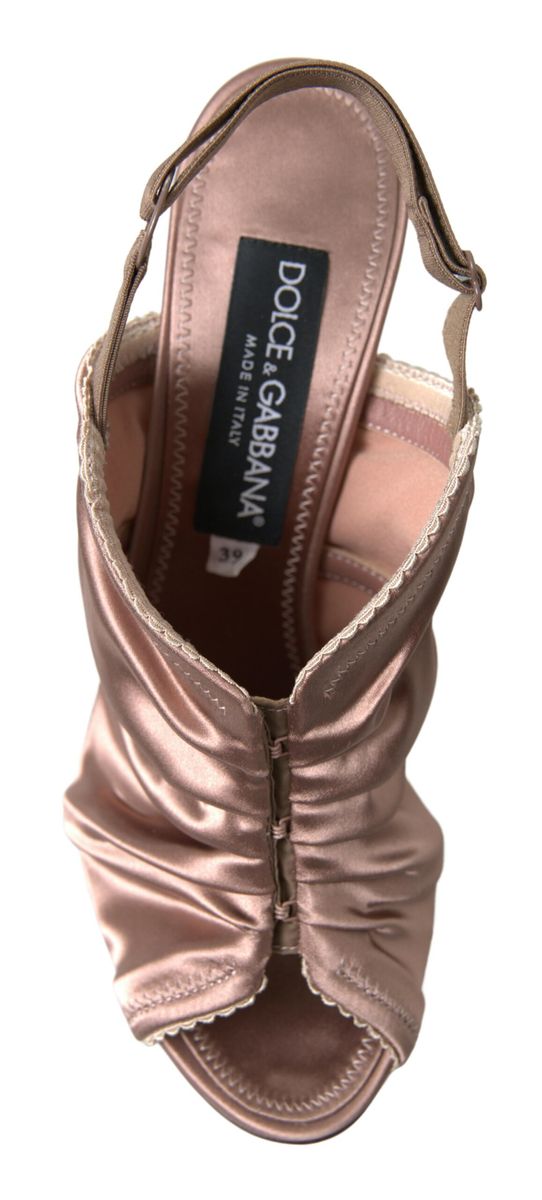 Dolce & Gabbana light brown slingback stilettos with corset closure-3