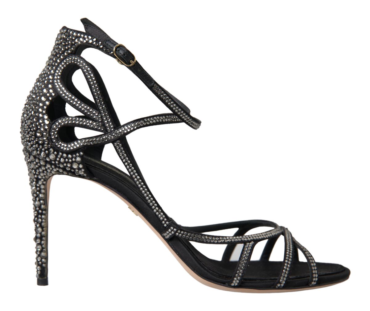 Dolce & Gabbana Strass Stiletto Sandale Satin Schuhe-1