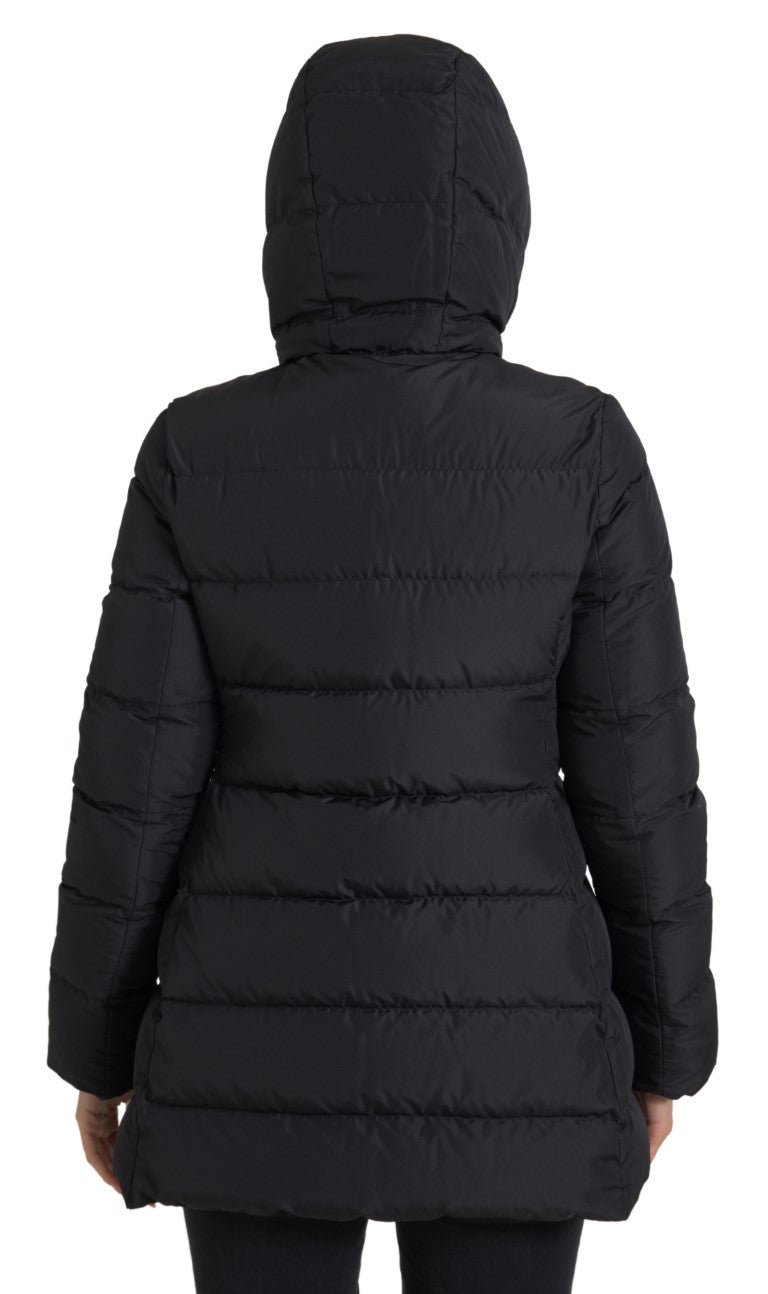 Dolce & Gabbana Black Polyester Reversible Jacket with Hood-3