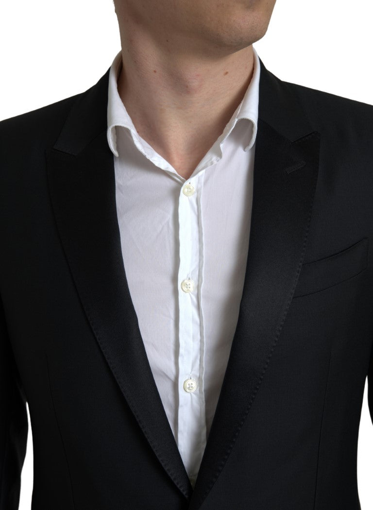Dolce & Gabbana Black single-breasted MARTINI wool blazer-2