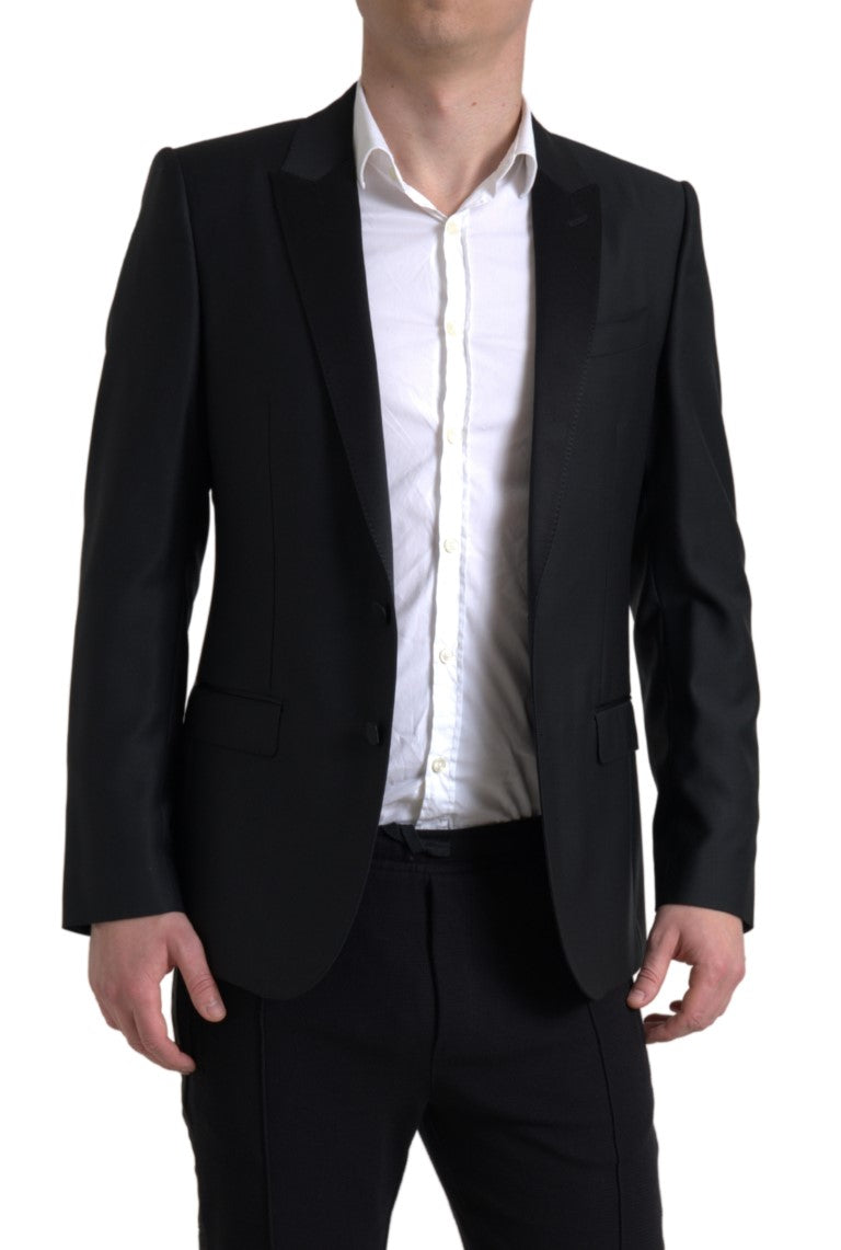 Dolce & Gabbana Black single-breasted MARTINI wool blazer-4