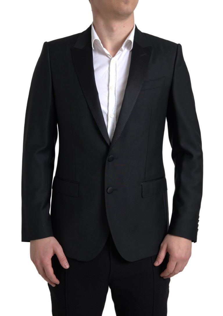 Dolce & Gabbana Black single-breasted MARTINI wool blazer-1