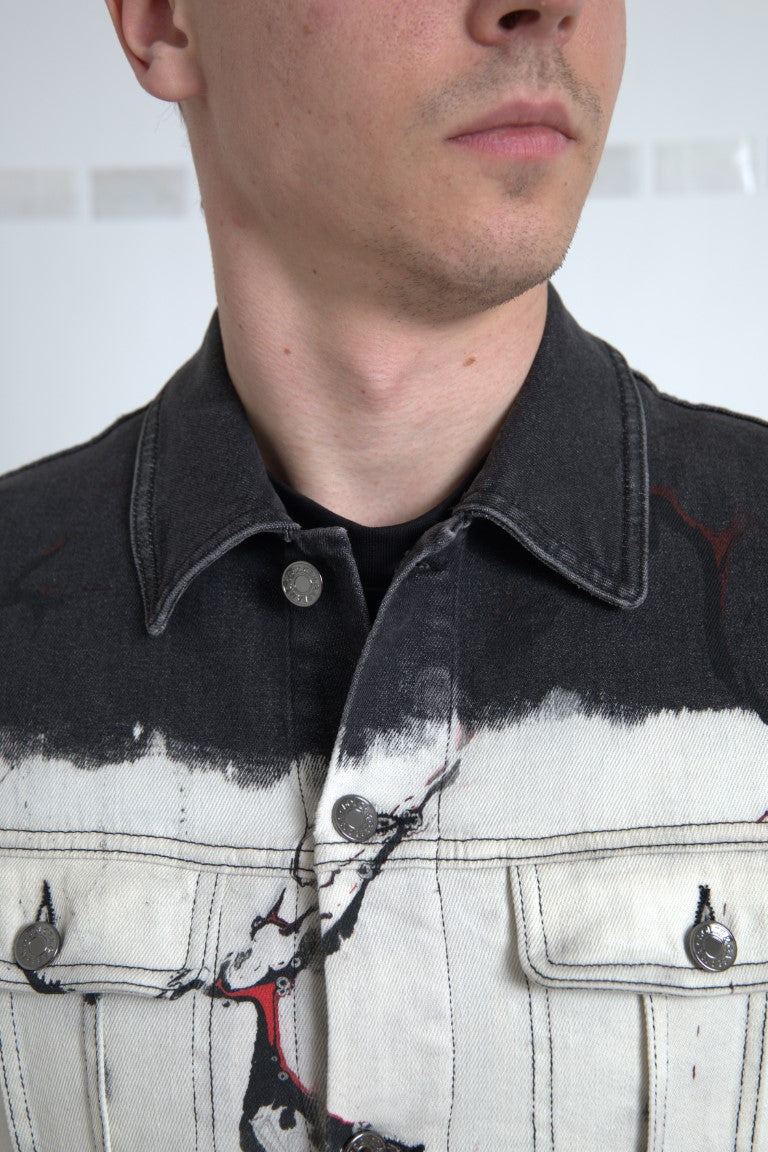 Dolce & Gabbana Multicolored denim jacket with cotton collar-7