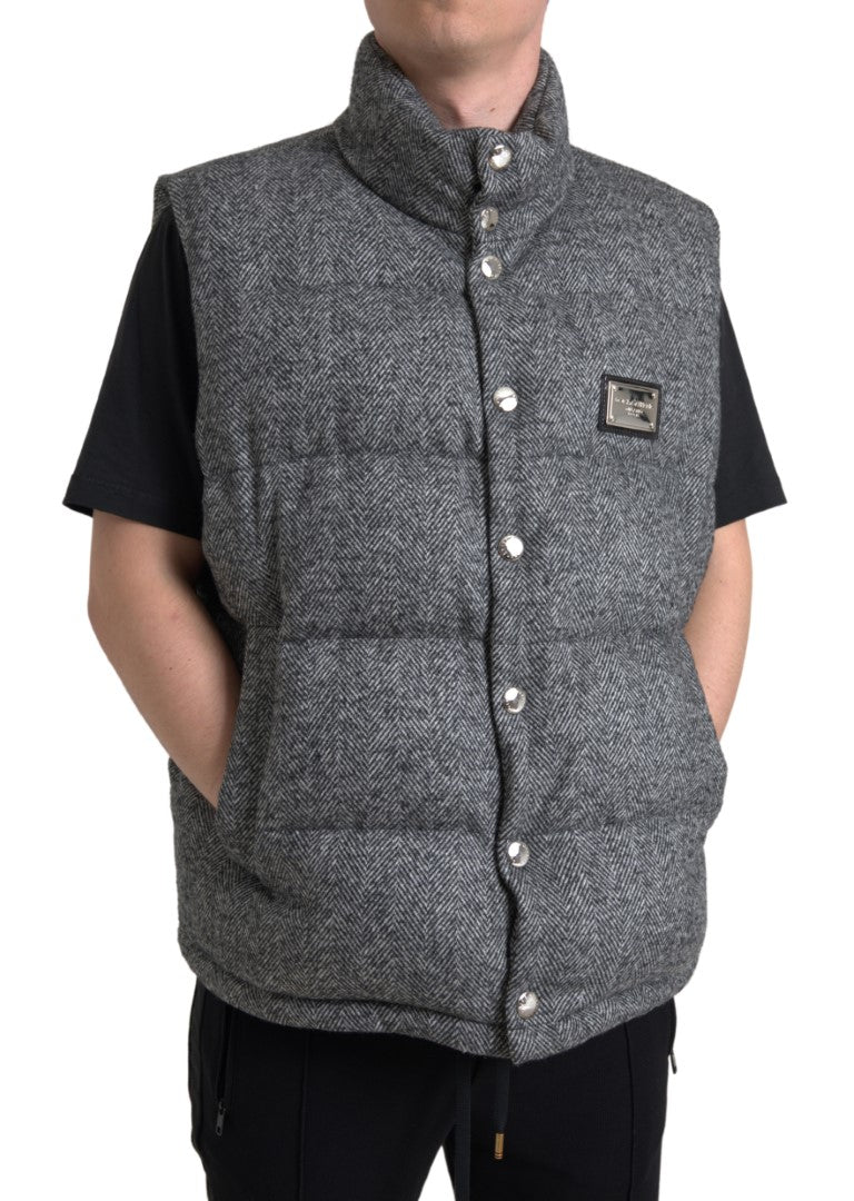 Dolce & Gabbana Elegante Chevron-Strickwestenjacke aus Wollgemisch-2