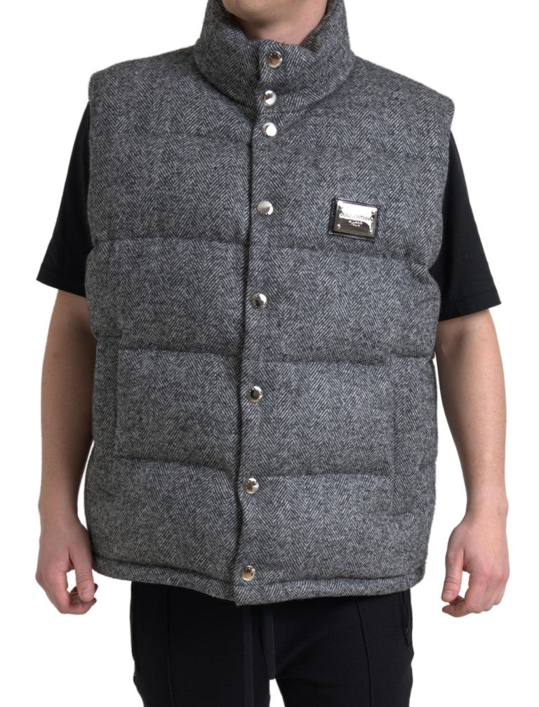 Dolce & Gabbana Elegante Chevron-Strickwestenjacke aus Wollgemisch-3
