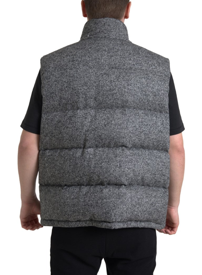 Dolce & Gabbana Elegante Chevron-Strickwestenjacke aus Wollgemisch-4