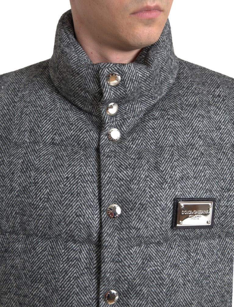 Dolce & Gabbana Elegante Chevron-Strickwestenjacke aus Wollgemisch-5