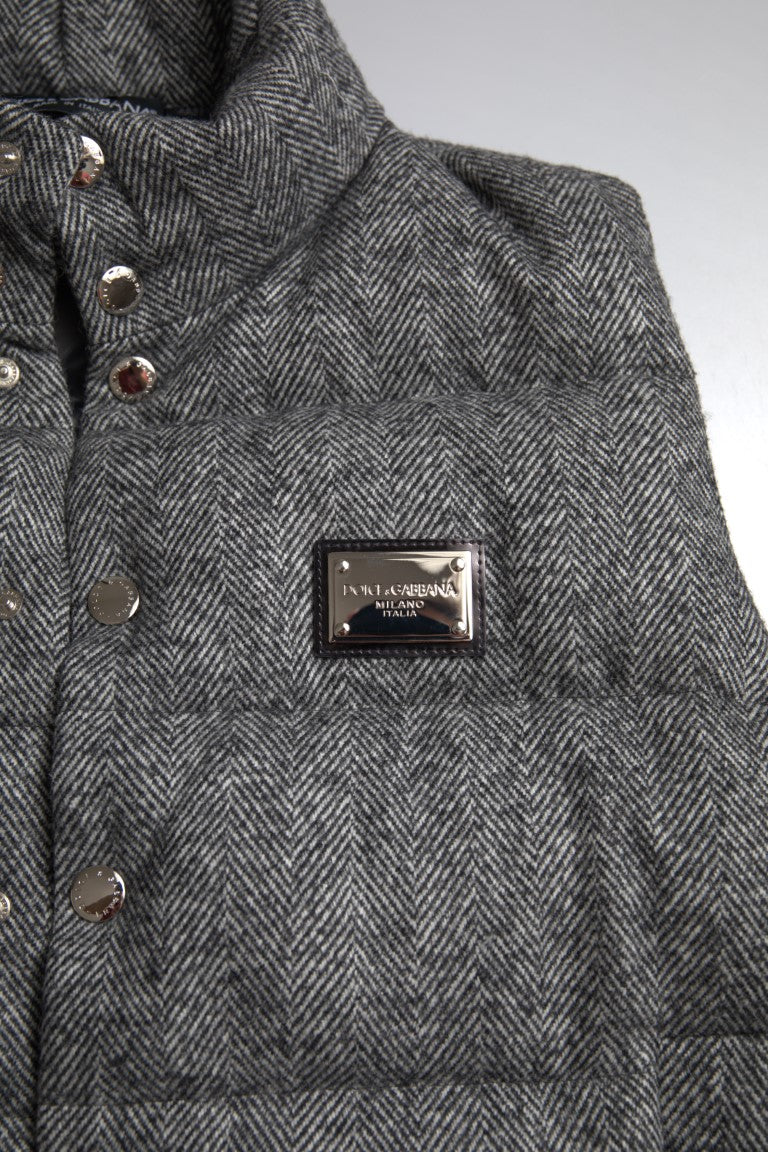 Dolce & Gabbana Elegante Chevron-Strickwestenjacke aus Wollgemisch-6