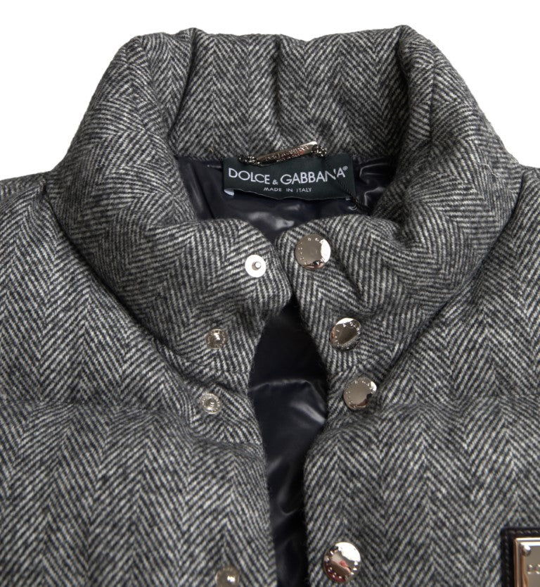 Dolce & Gabbana Elegante Chevron-Strickwestenjacke aus Wollgemisch-7