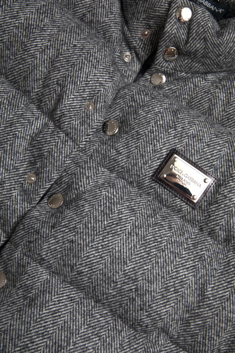 Dolce & Gabbana Elegante Chevron-Strickwestenjacke aus Wollgemisch-8