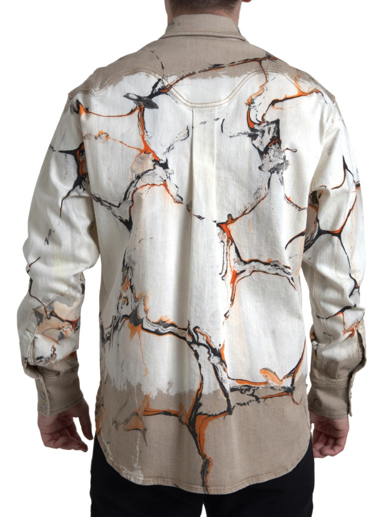 Dolce & Gabbana Multicolored denim shirt with cotton collar-2