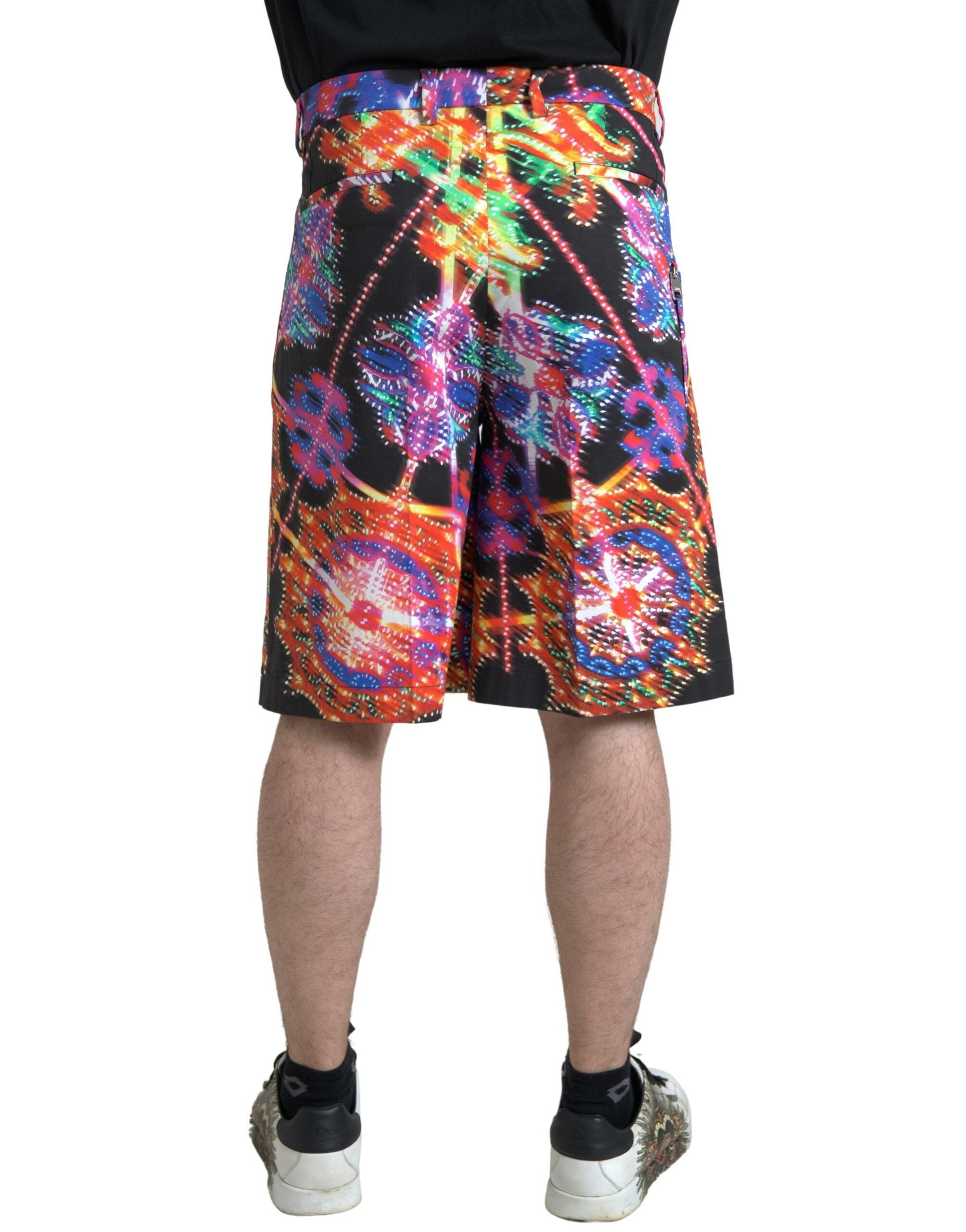 Bermudas de algodón para hombre con estampado multicolor de Dolce & Gabbana-2