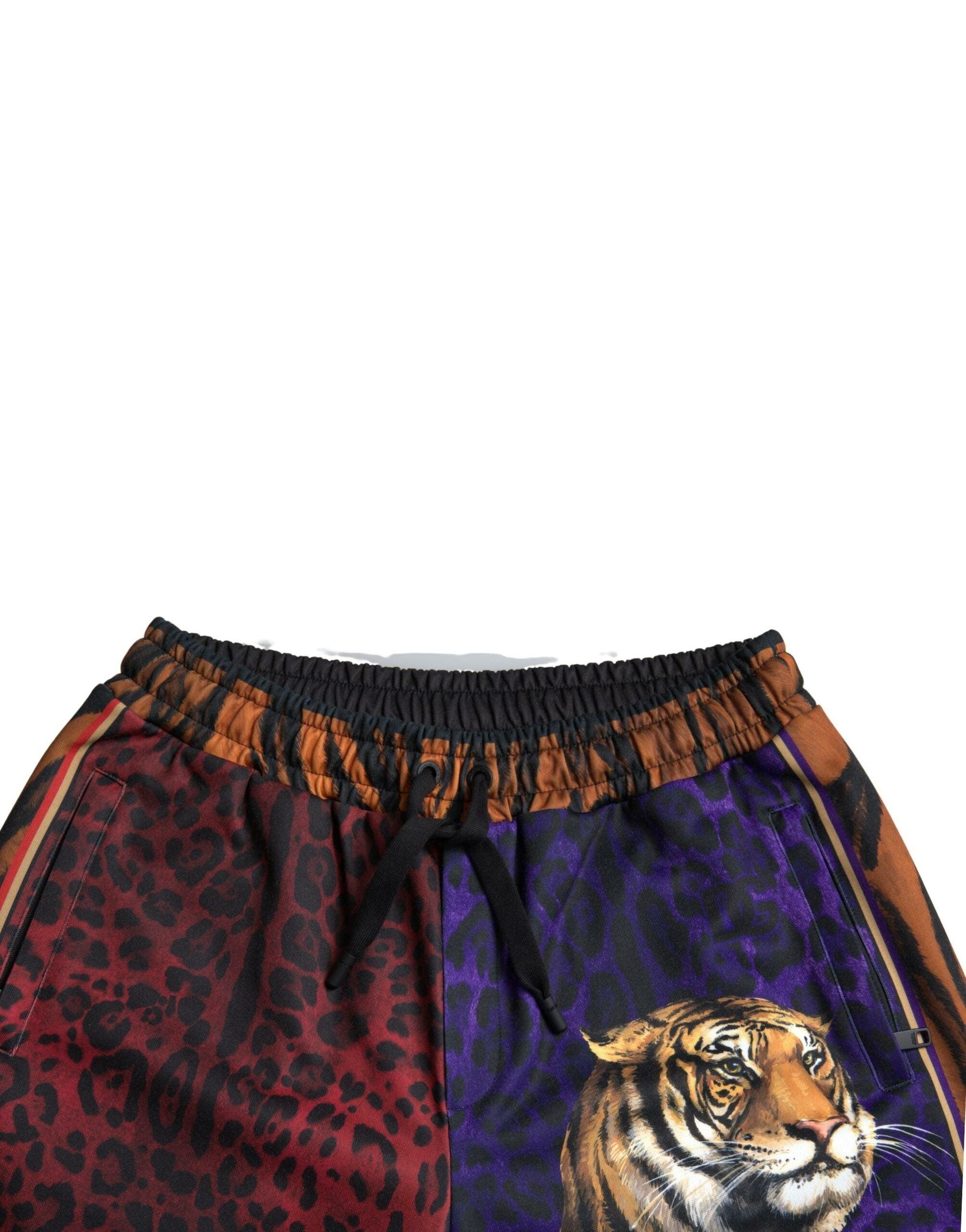 Dolce & Gabbana Multicolor Tiger Print Herren Bermudashorts-4