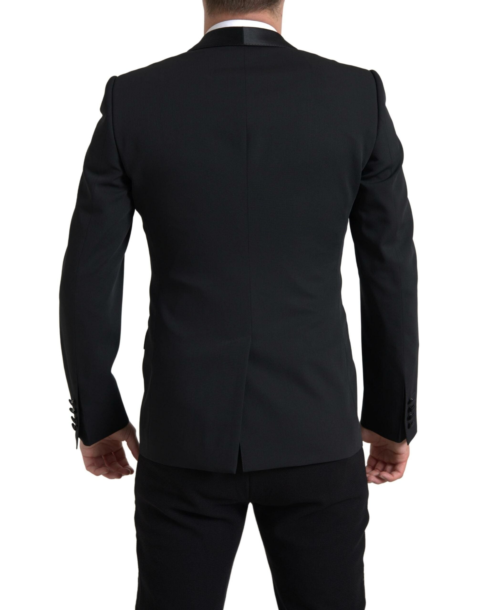 Dolce & Gabbana Black single-breasted MARTINI wool blazer-3