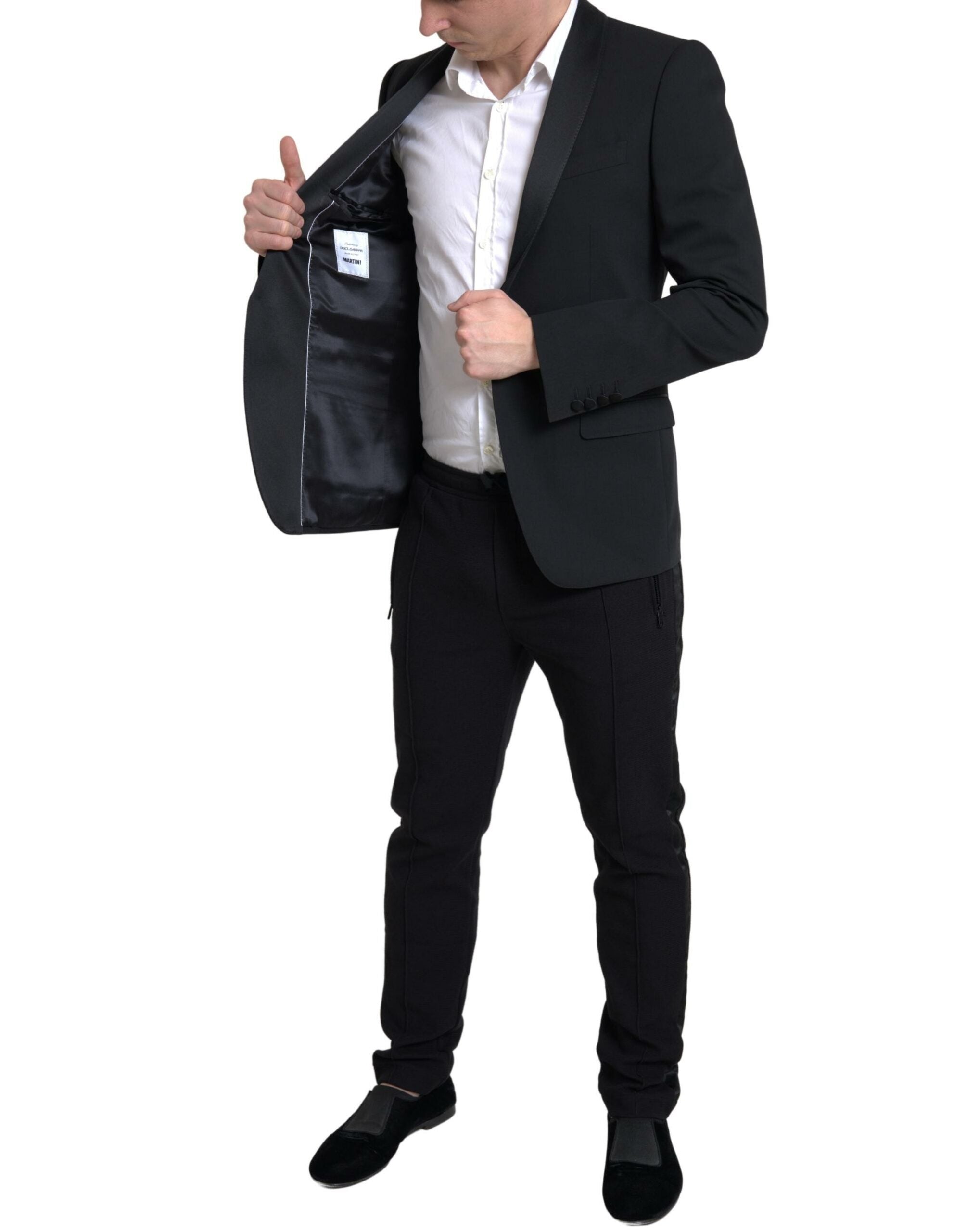 Dolce & Gabbana Black single-breasted MARTINI wool blazer-4