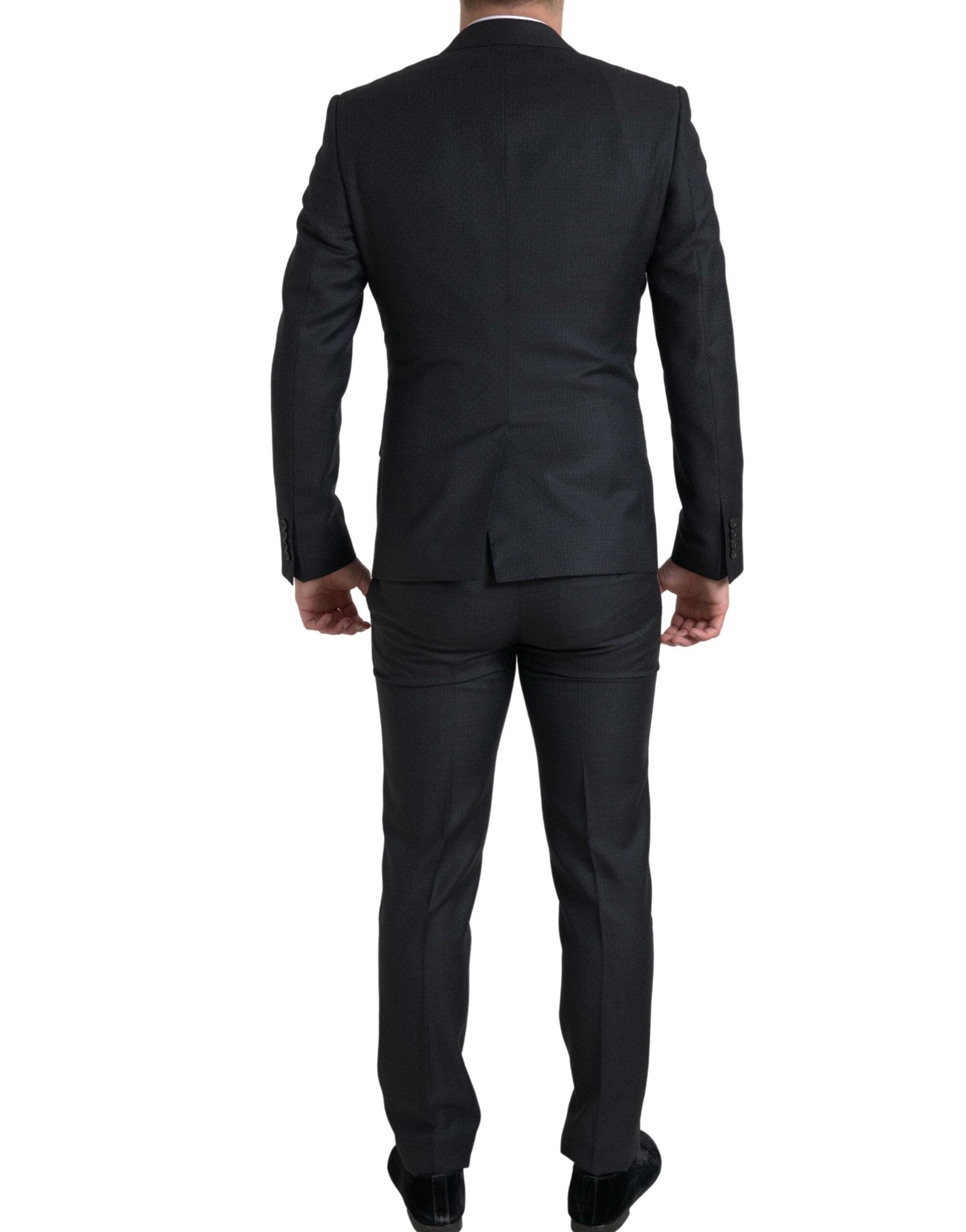 Dolce & Gabbana Black 3-piece single-breasted MARTINI suit-2