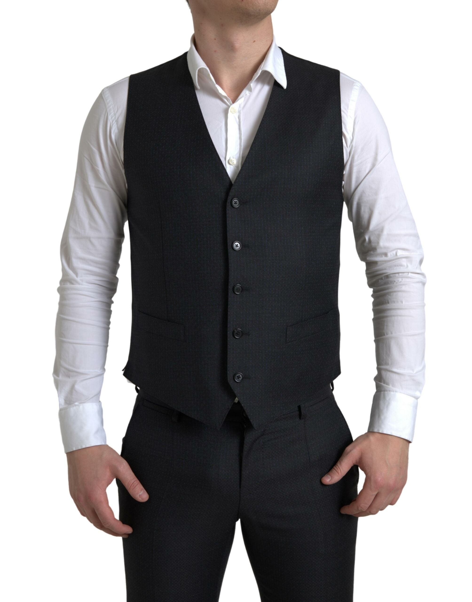 Dolce & Gabbana Black 3-piece single-breasted MARTINI suit-5