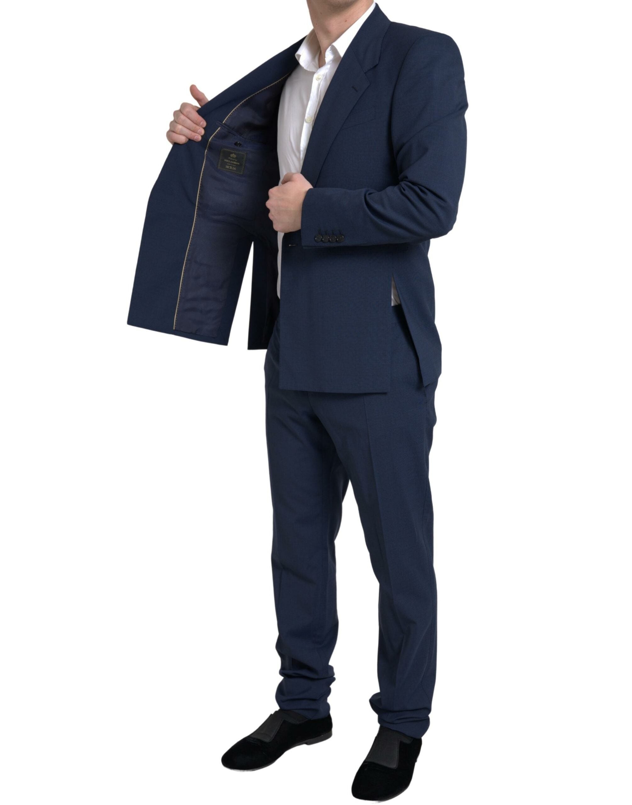 Dolce & Gabbana Blauer 2-teiliger einreihiger SICILIA-Anzug-4