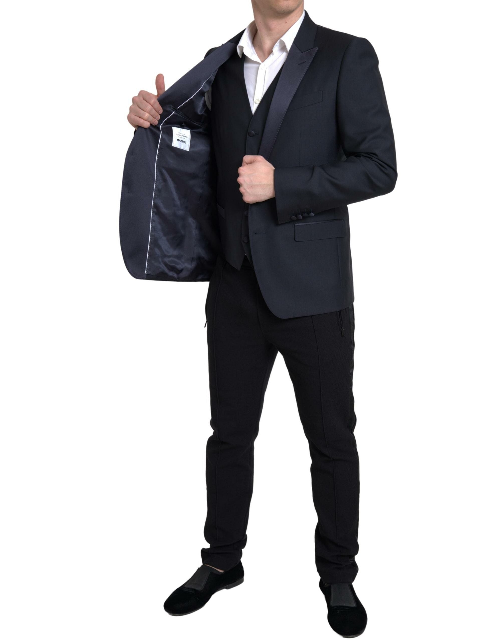Dolce & Gabbana Blue 2-piece single-breasted MARTINI suit-4
