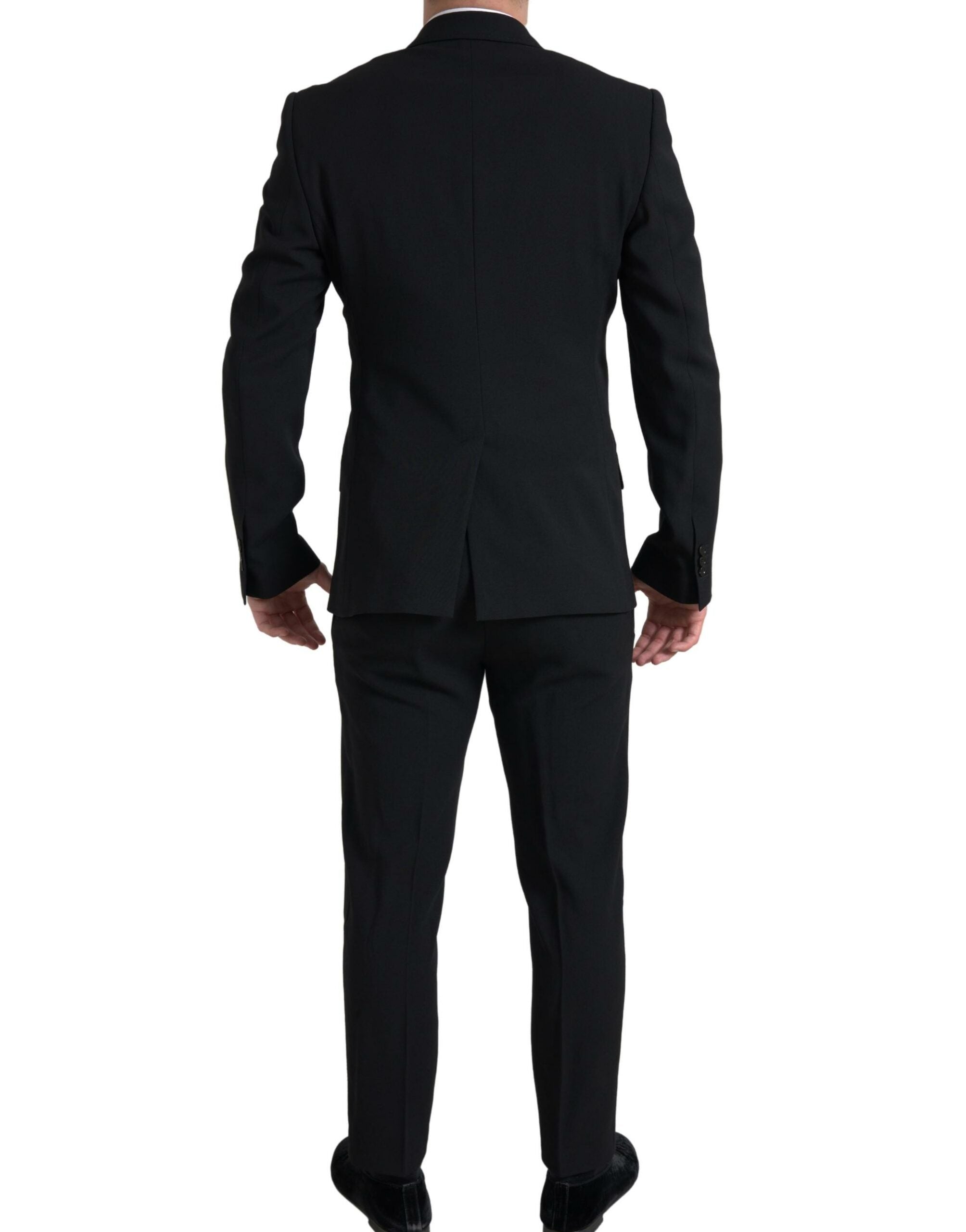 Traje cruzado de dos piezas negro SICILIA de Dolce & Gabbana-3