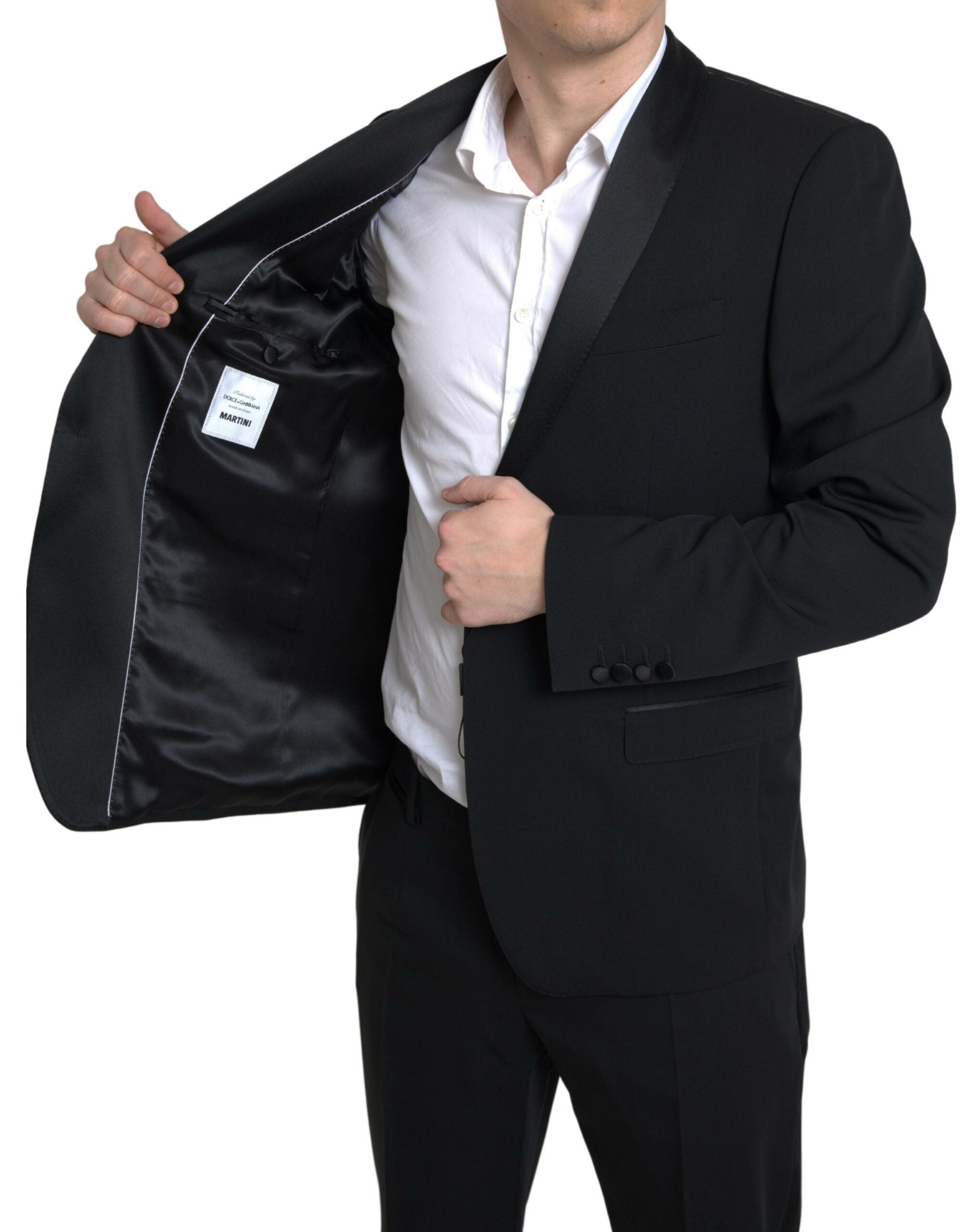 Dolce & Gabbana Schwarzer 2-teiliger einreihiger MARTINI Anzug-4