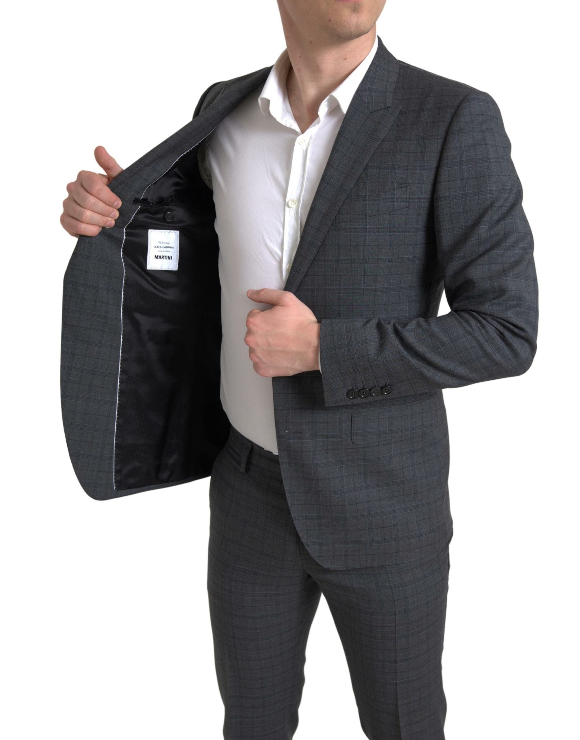 Dolce & Gabbana Grey 2-piece single-breasted MARTINI suit-5
