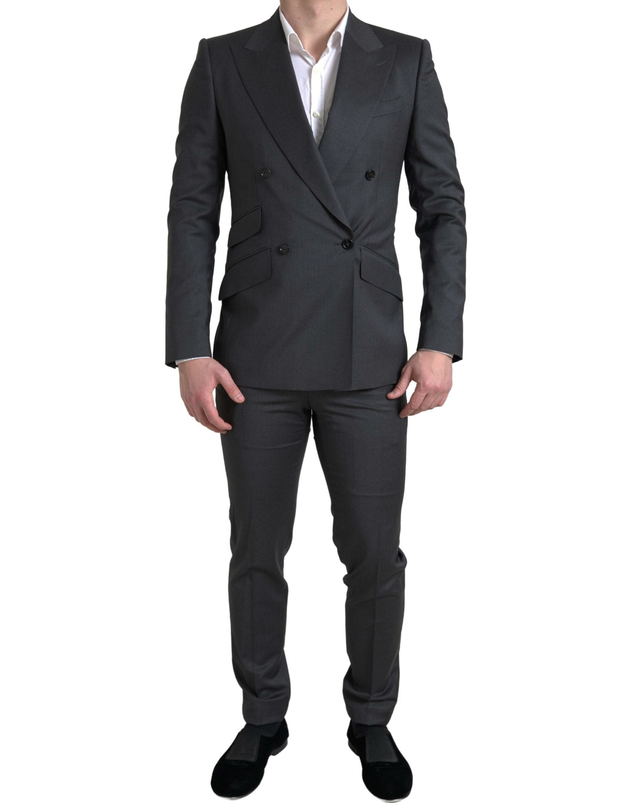 Dolce & Gabbana Grey 2-piece double-breasted SICILIA suit-1