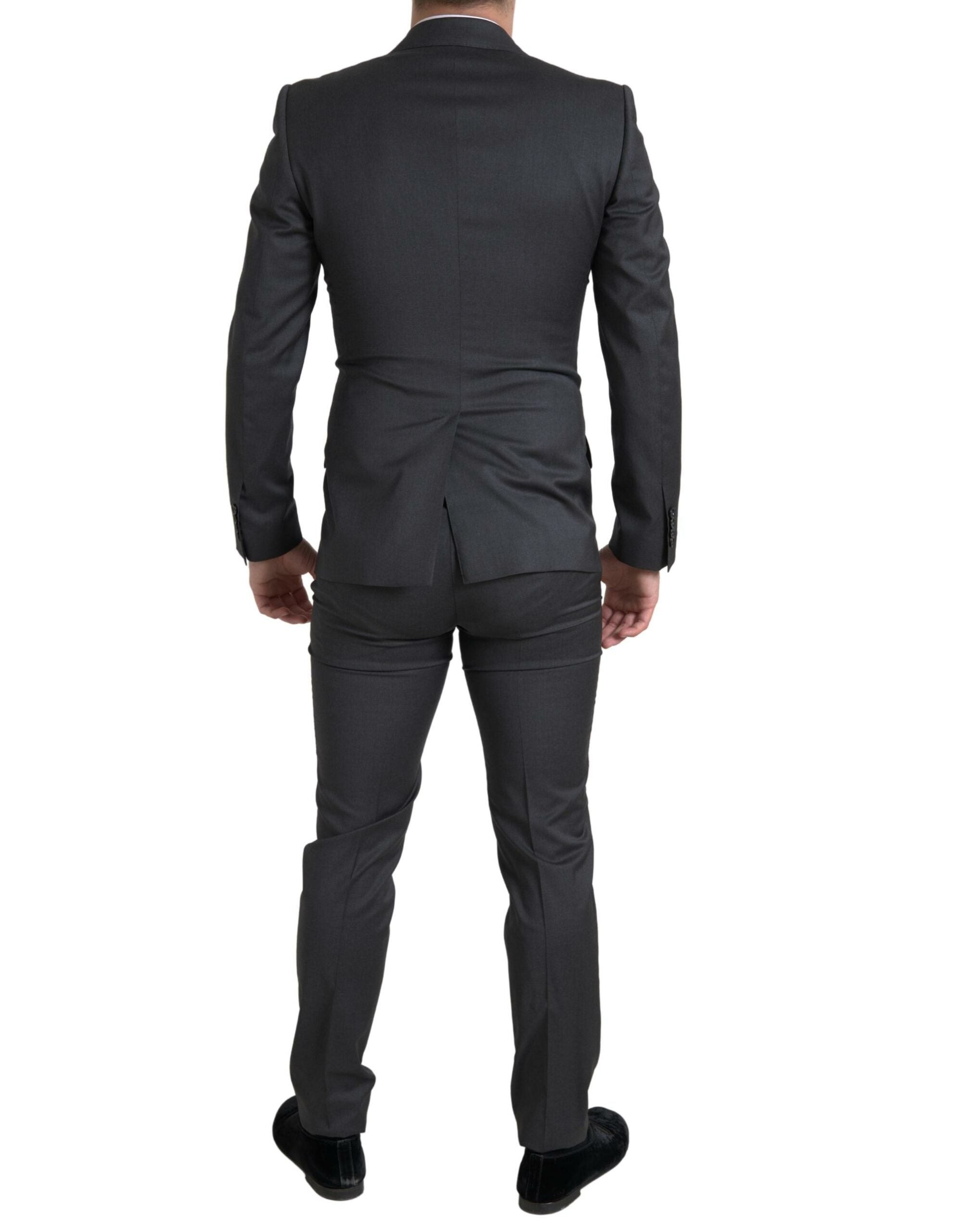 Dolce & Gabbana Grey 2-piece double-breasted SICILIA suit-3