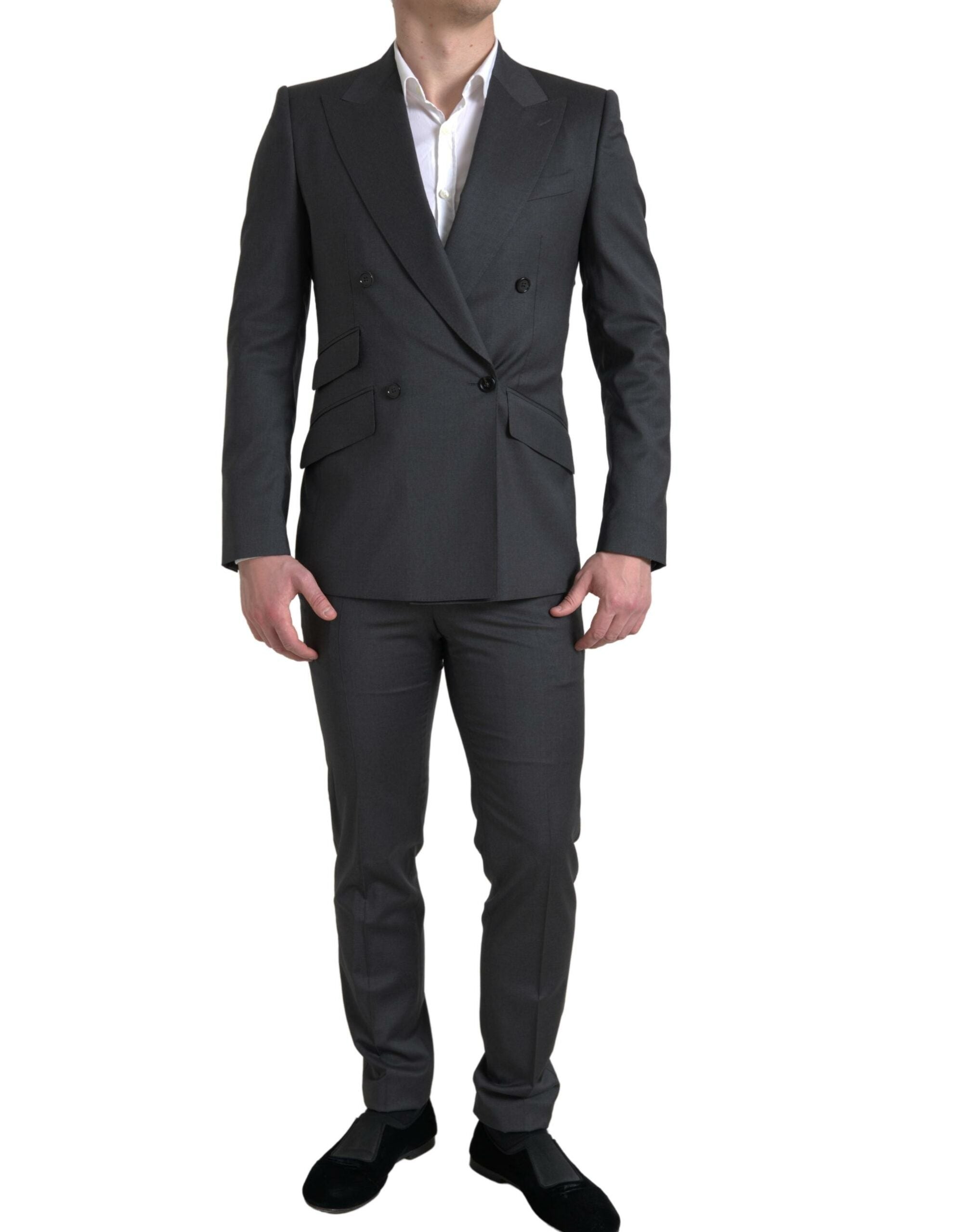 Dolce & Gabbana Grey 2-piece double-breasted SICILIA suit-4