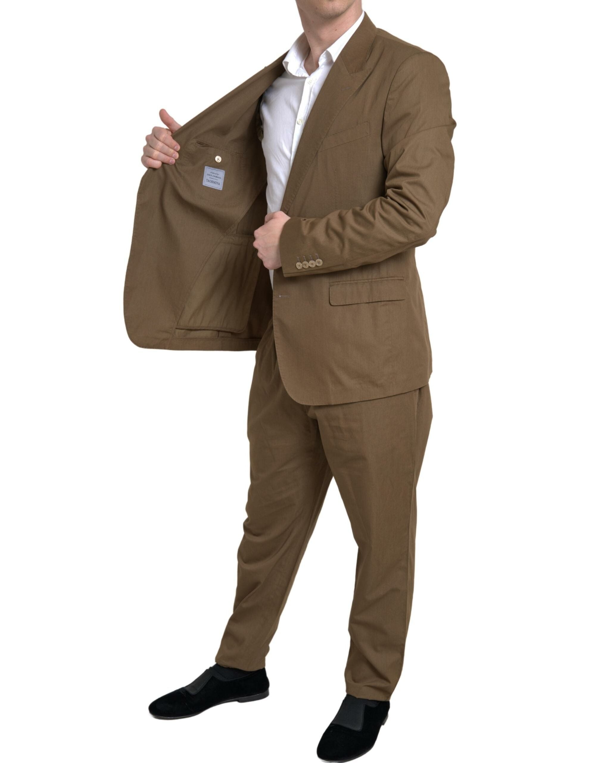 Dolce & Gabbana Brauner 2-teiliger einreihiger TAORMINA-Anzug-6