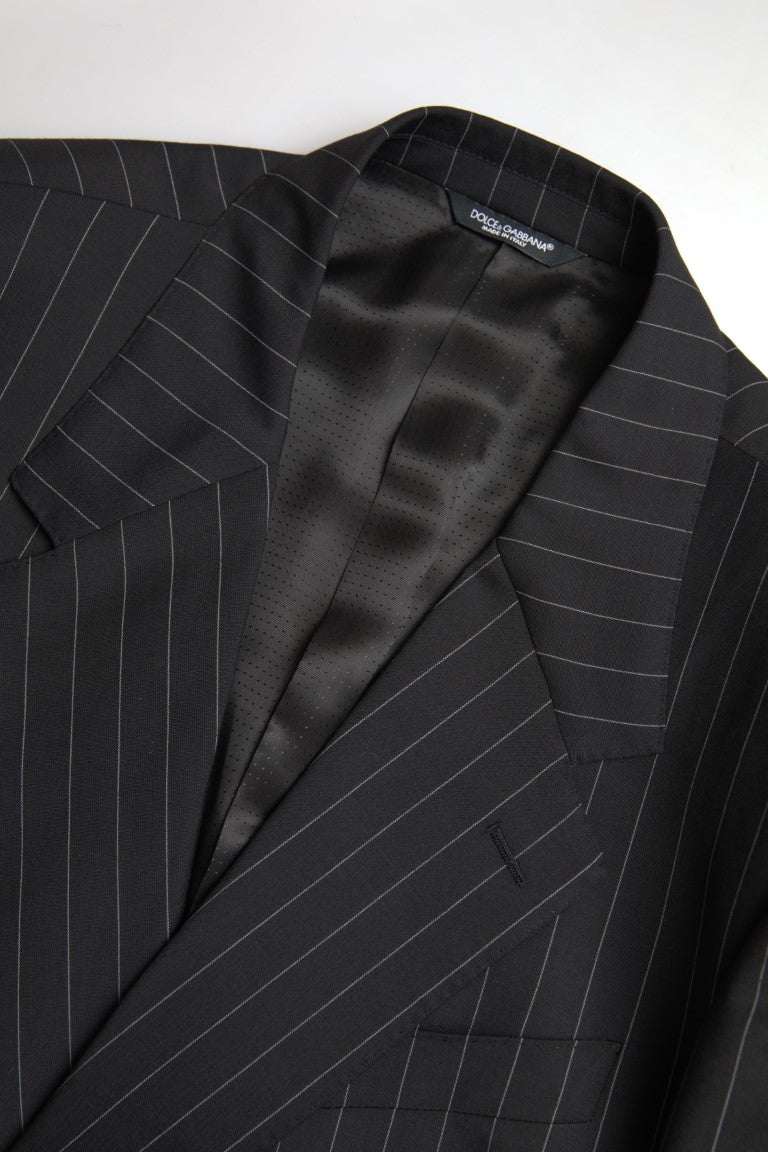Dolce & Gabbana black striped single-breasted SICILIA blazer-5