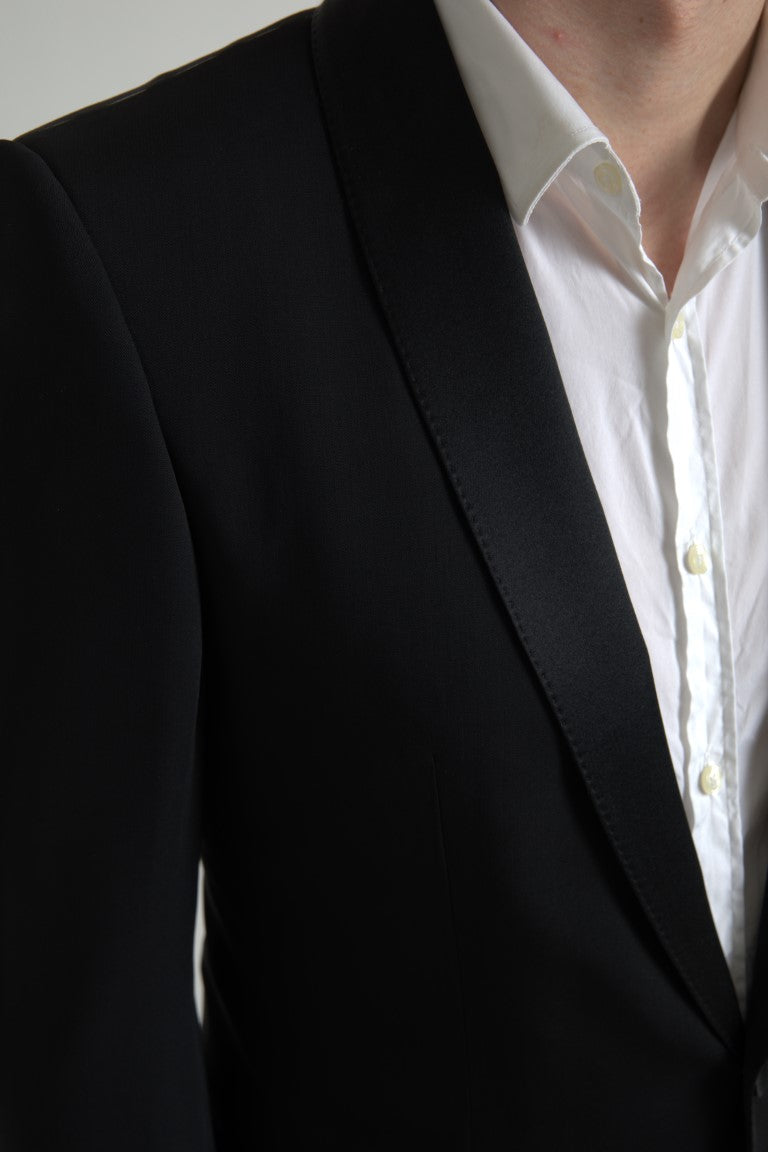 Dolce & Gabbana Black single-breasted MARTINI wool blazer-2