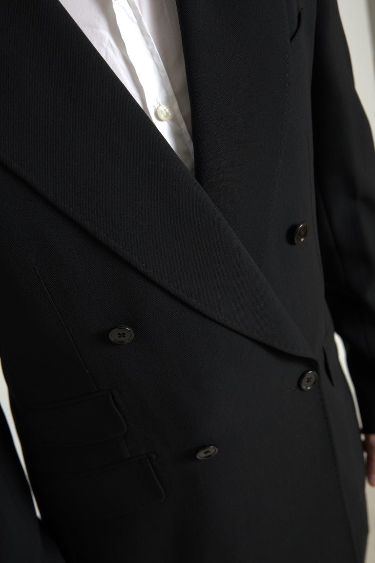 Traje cruzado de dos piezas negro SICILIA de Dolce & Gabbana-7