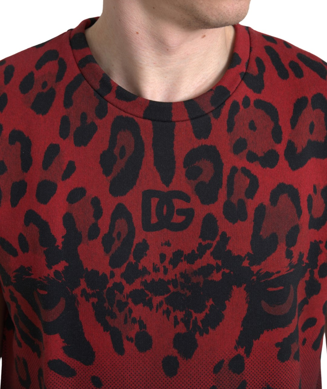 Dolce & Gabbana Red Leopard Cotton Sleeveless Tank Top-5