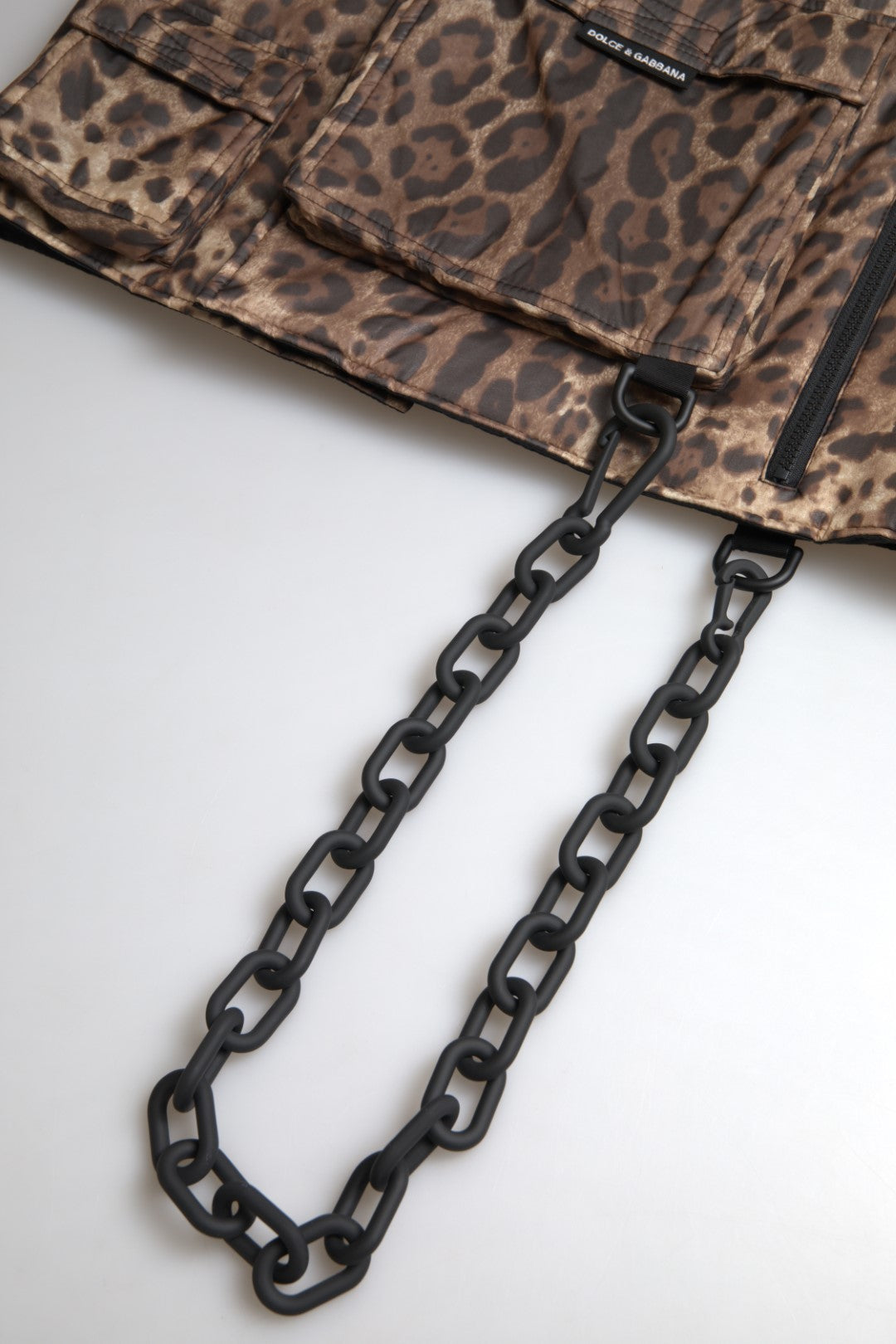 Dolce & Gabbana Brown Leopard Silk Sleeveless Sportswear-4