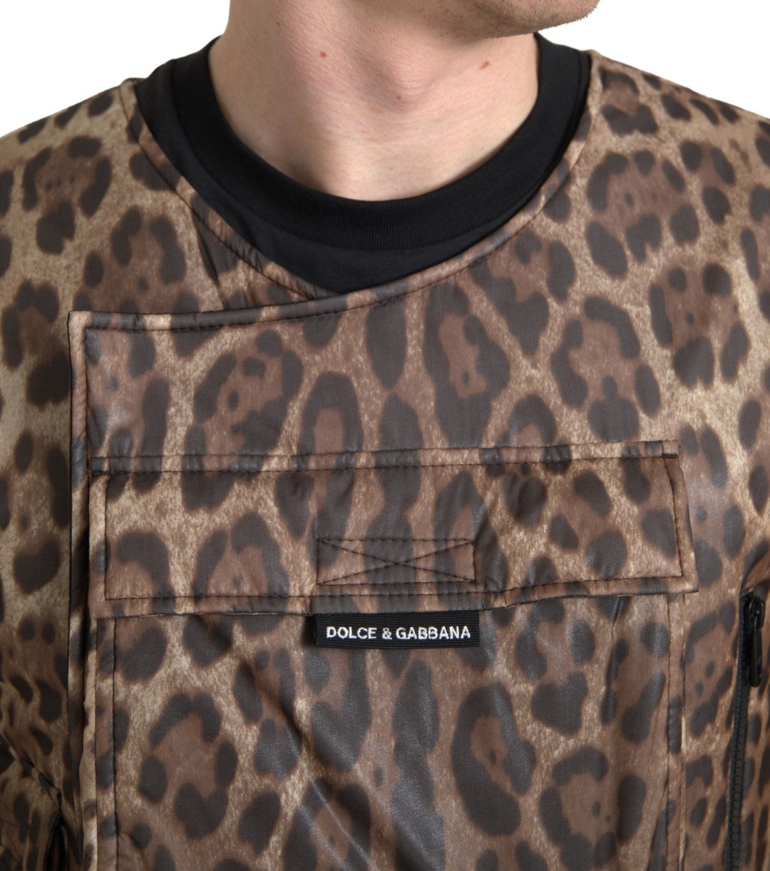 Dolce & Gabbana Brown Leopard Silk Sleeveless Sportswear-6