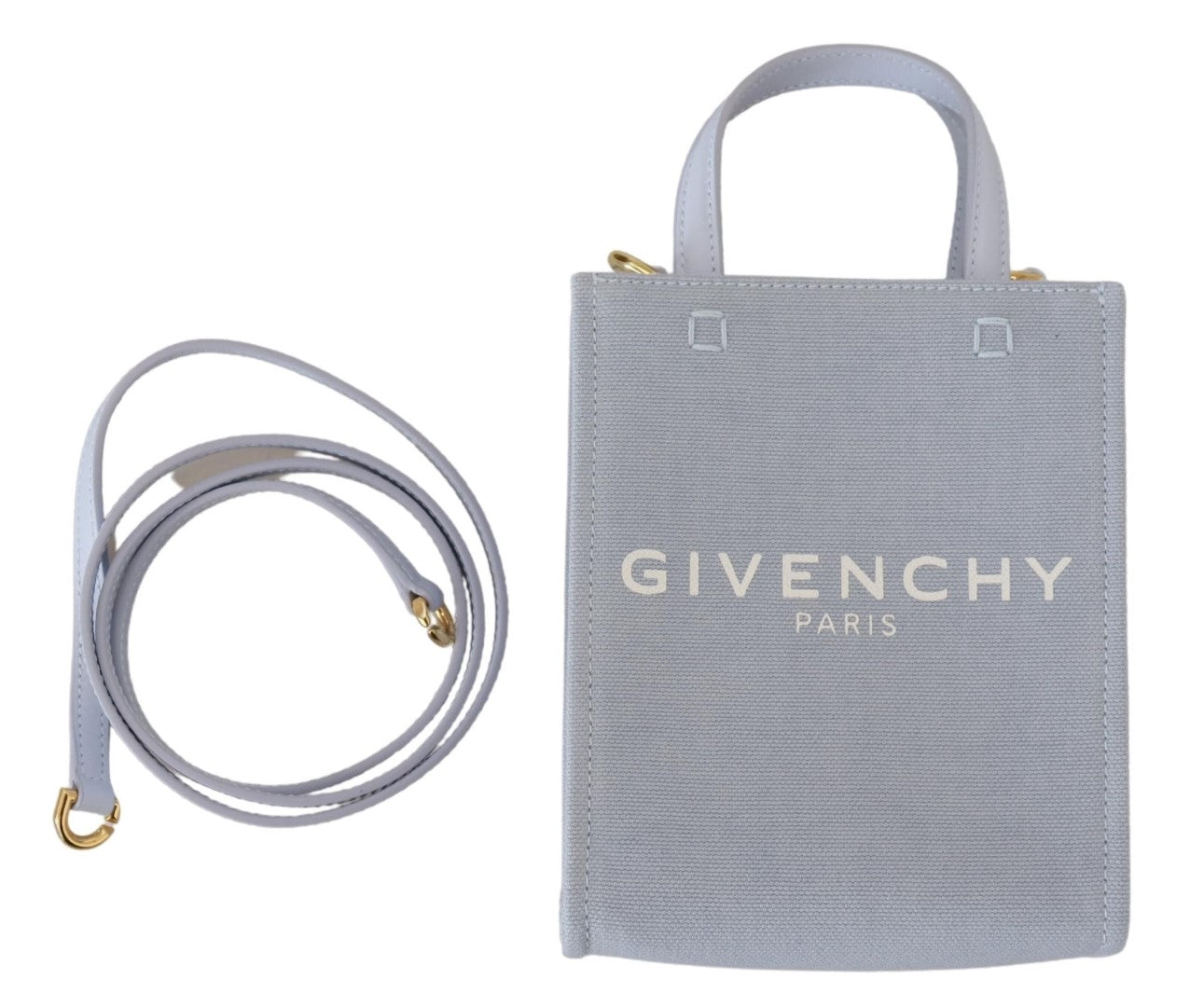Givenchy Vertical Cloud Mini Crossbody Bag in Blue Coated Canvas-4