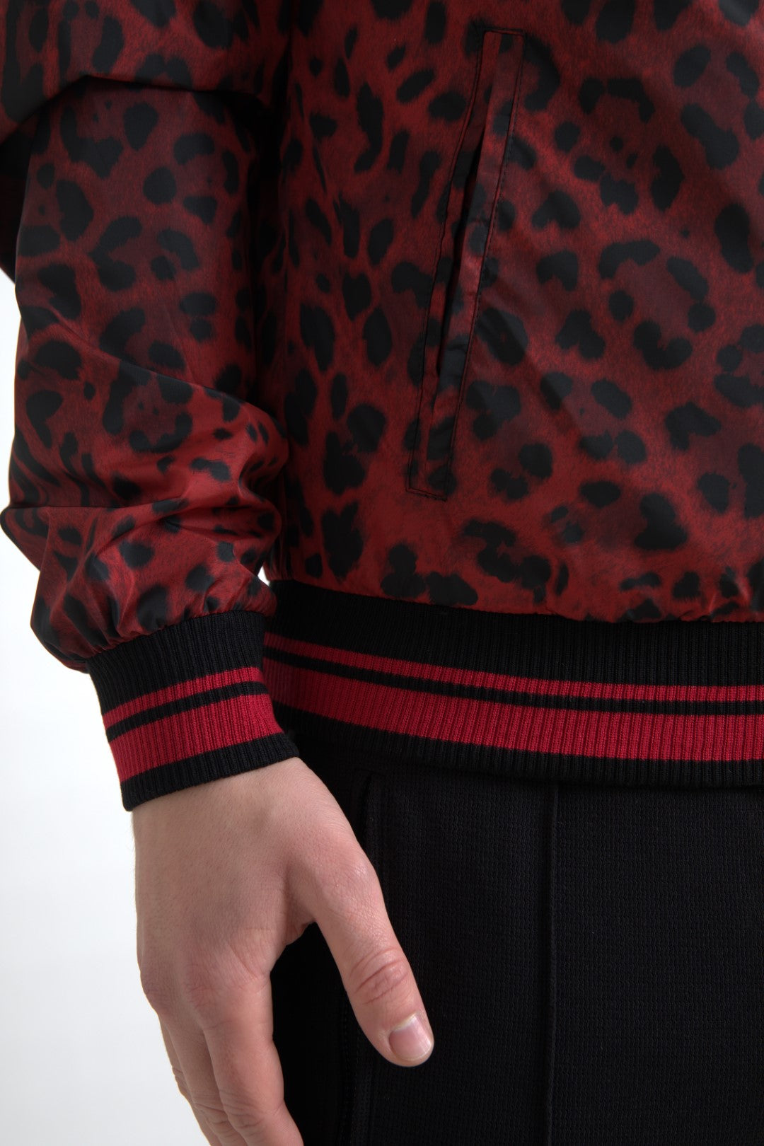 Dolce & Gabbana Red Leopard Bomber Short Coat Jacket-7