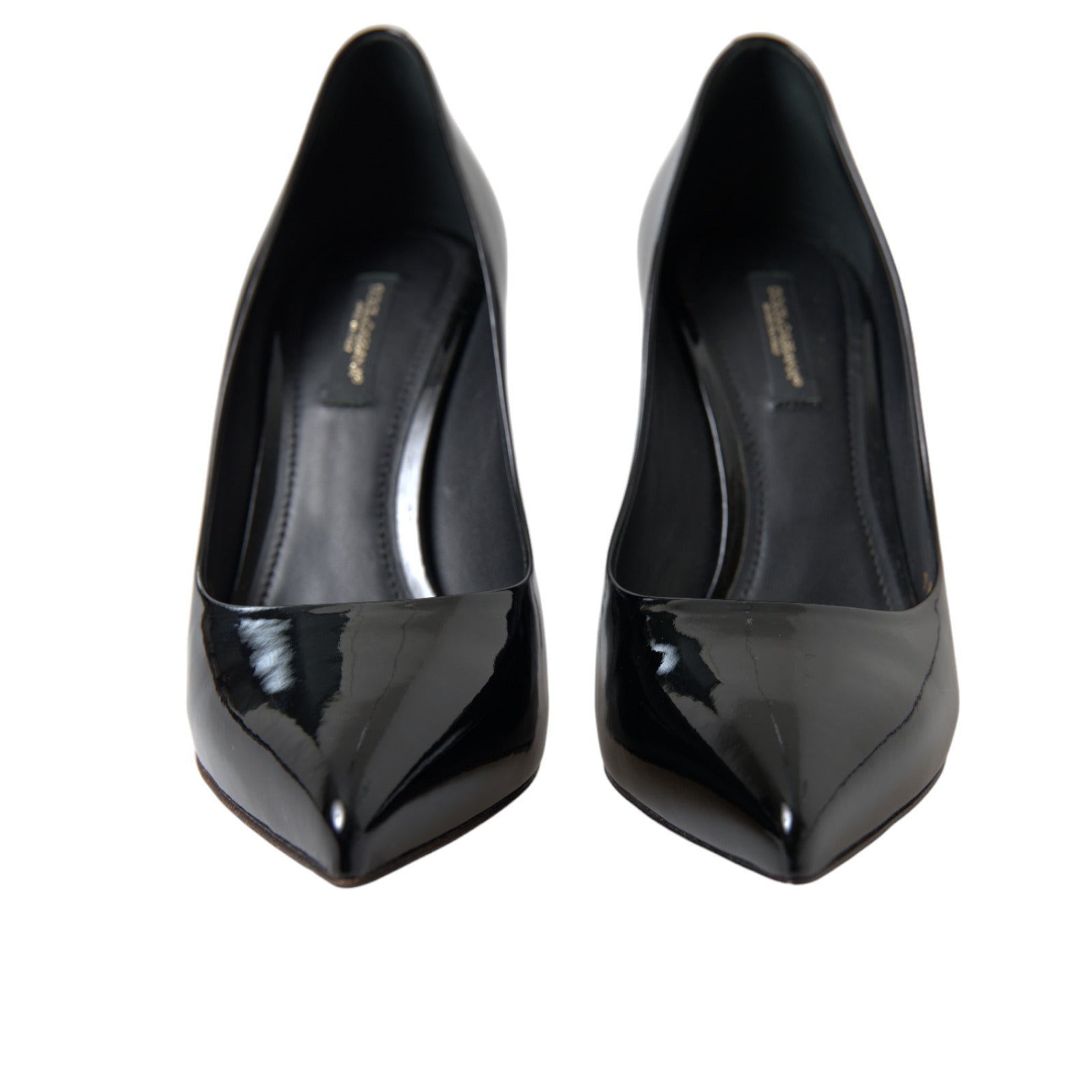 Dolce & Gabbana Schwarz Lackleder Pumps Heels Schuhe-3