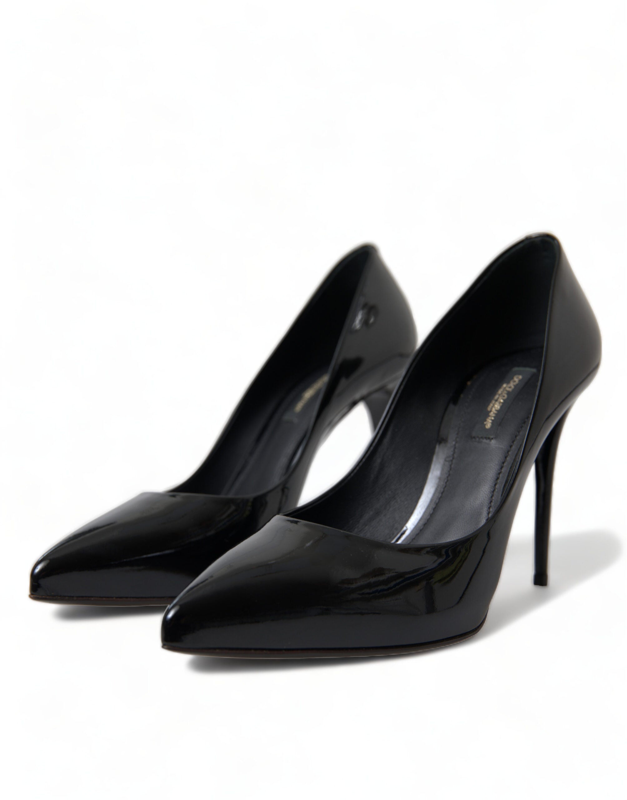 Dolce & Gabbana Schwarz Lackleder Pumps Heels Schuhe-4