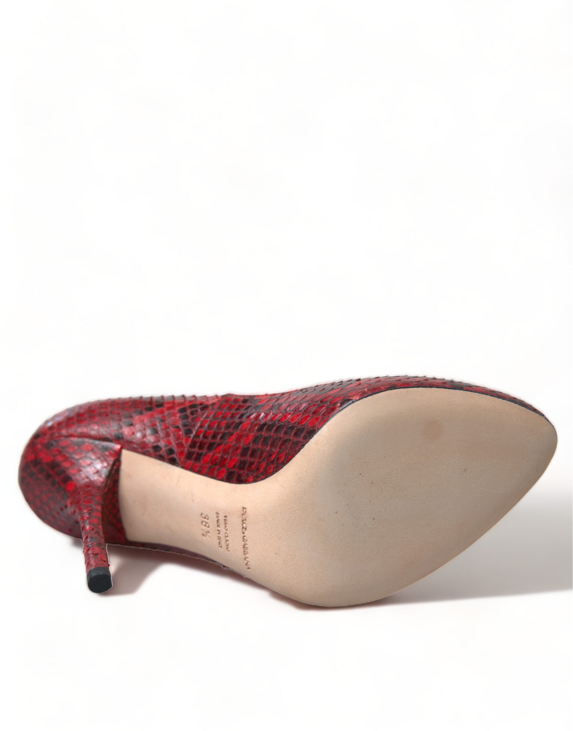 Dolce & Gabbana Rote Ayers Leder Schnürsocken Pumps Schuhe-6