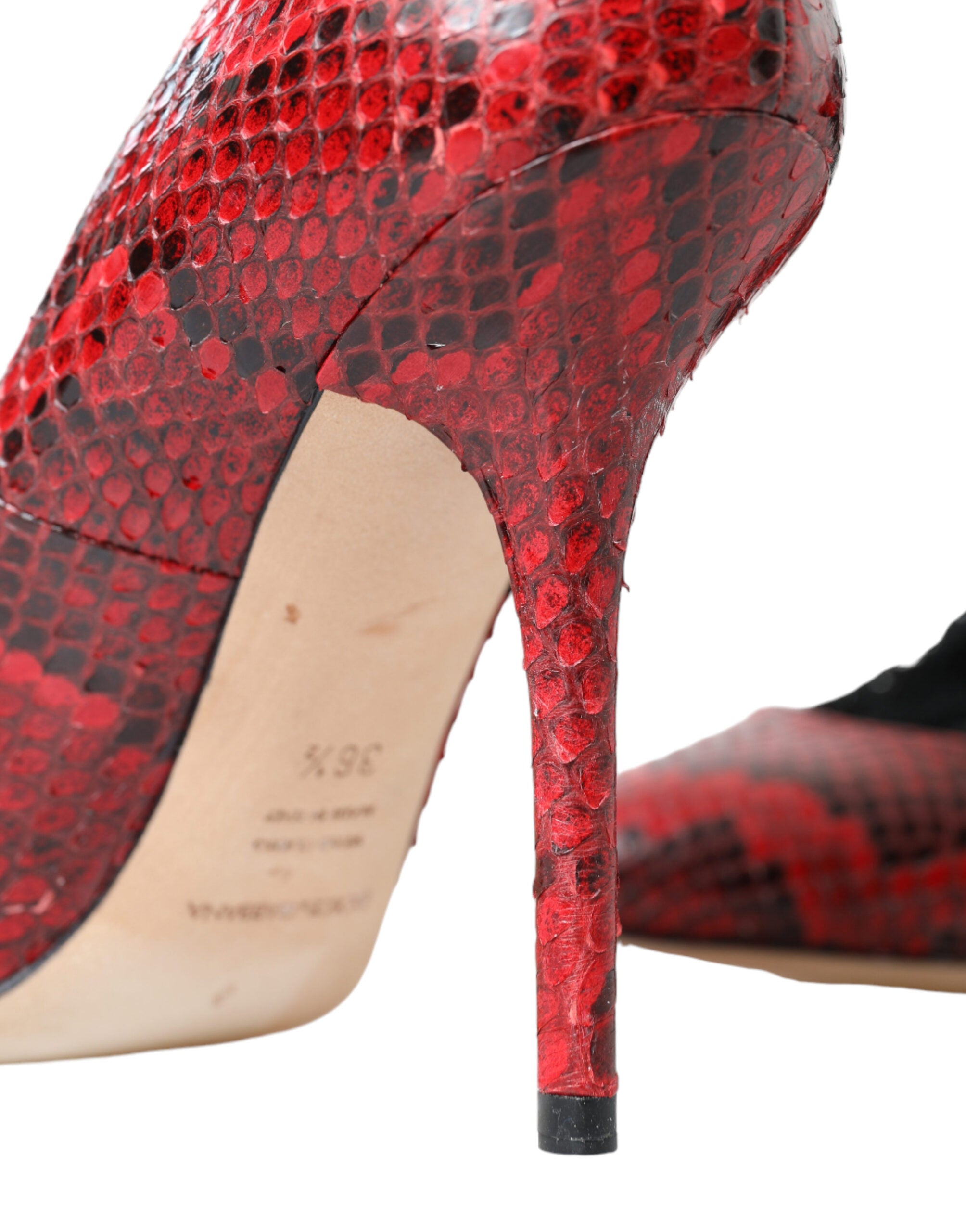 Dolce & Gabbana Rote Ayers Leder Schnürsocken Pumps Schuhe-7