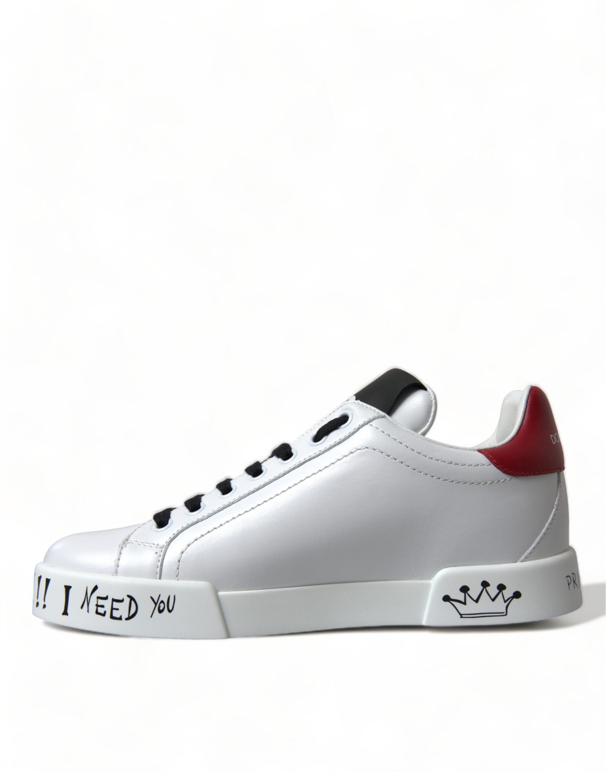 Dolce & Gabbana Weiß Love Patch Portofino Klassische Turnschuhe Schuhe-5