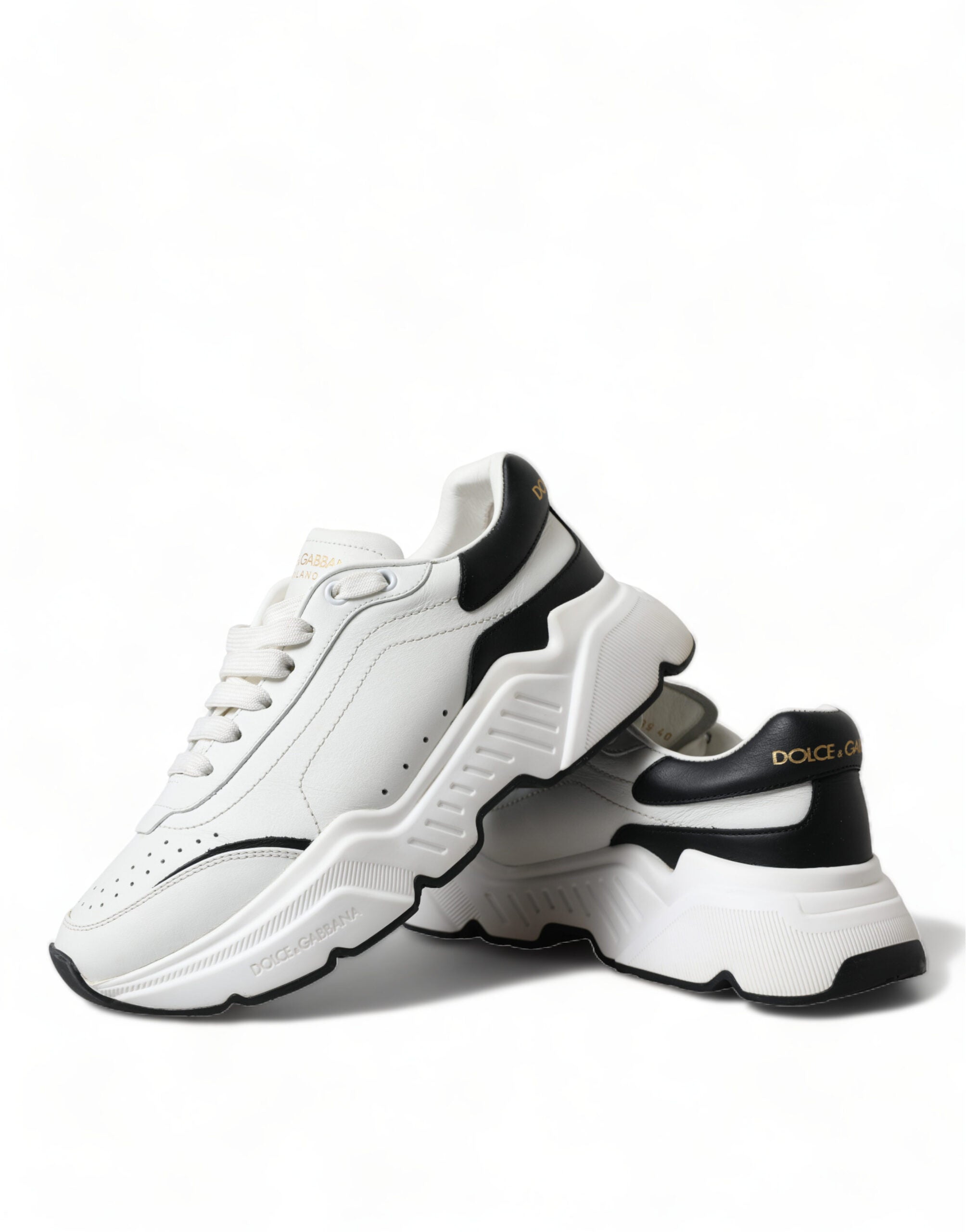 Dolce & Gabbana Weiß Schwarz Low Top Daymaster Turnschuhe Schuhe-7