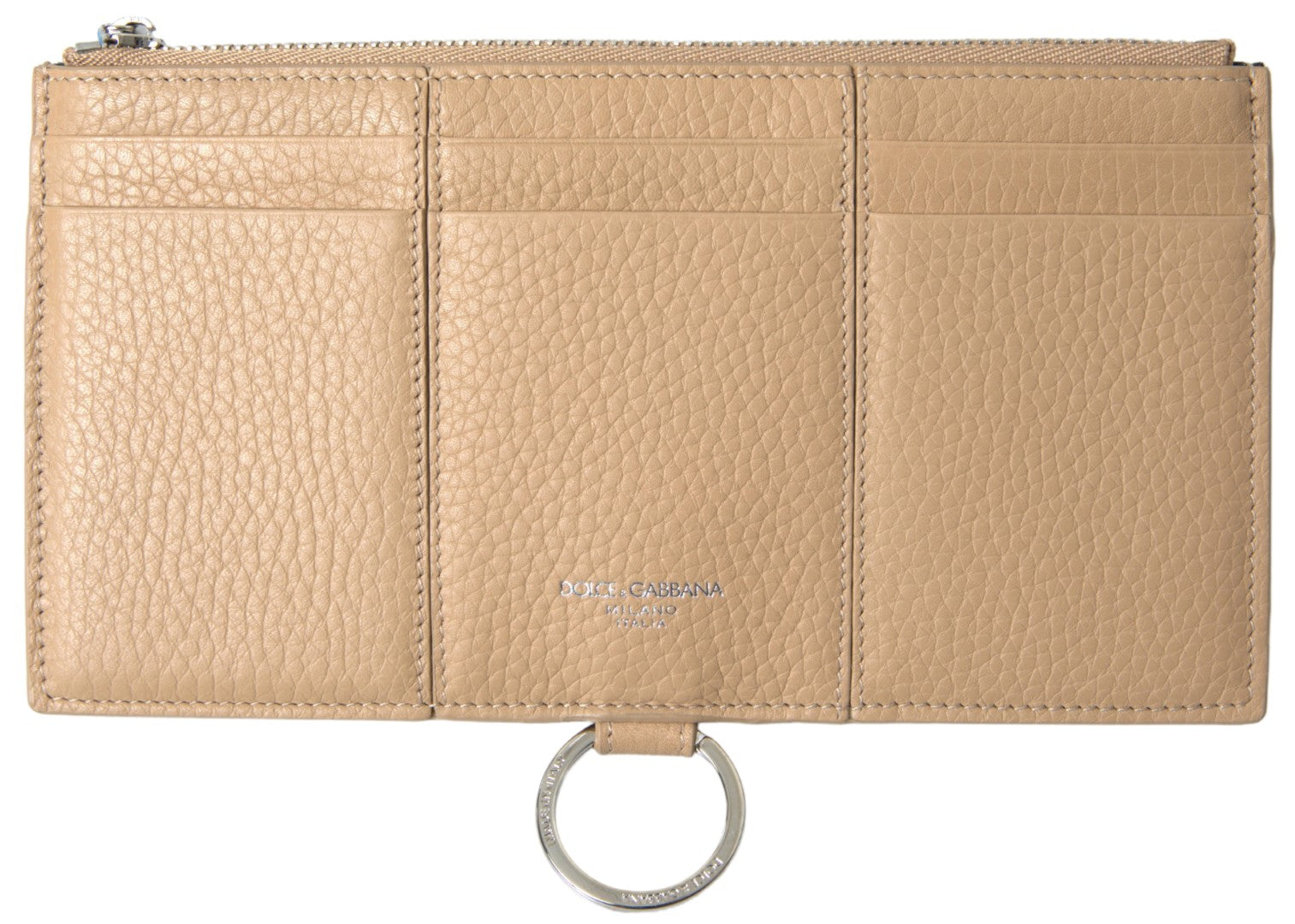 Dolce & Gabbana Beige Leather Shoulder Card Holder Shoulder Strap Wallet-2