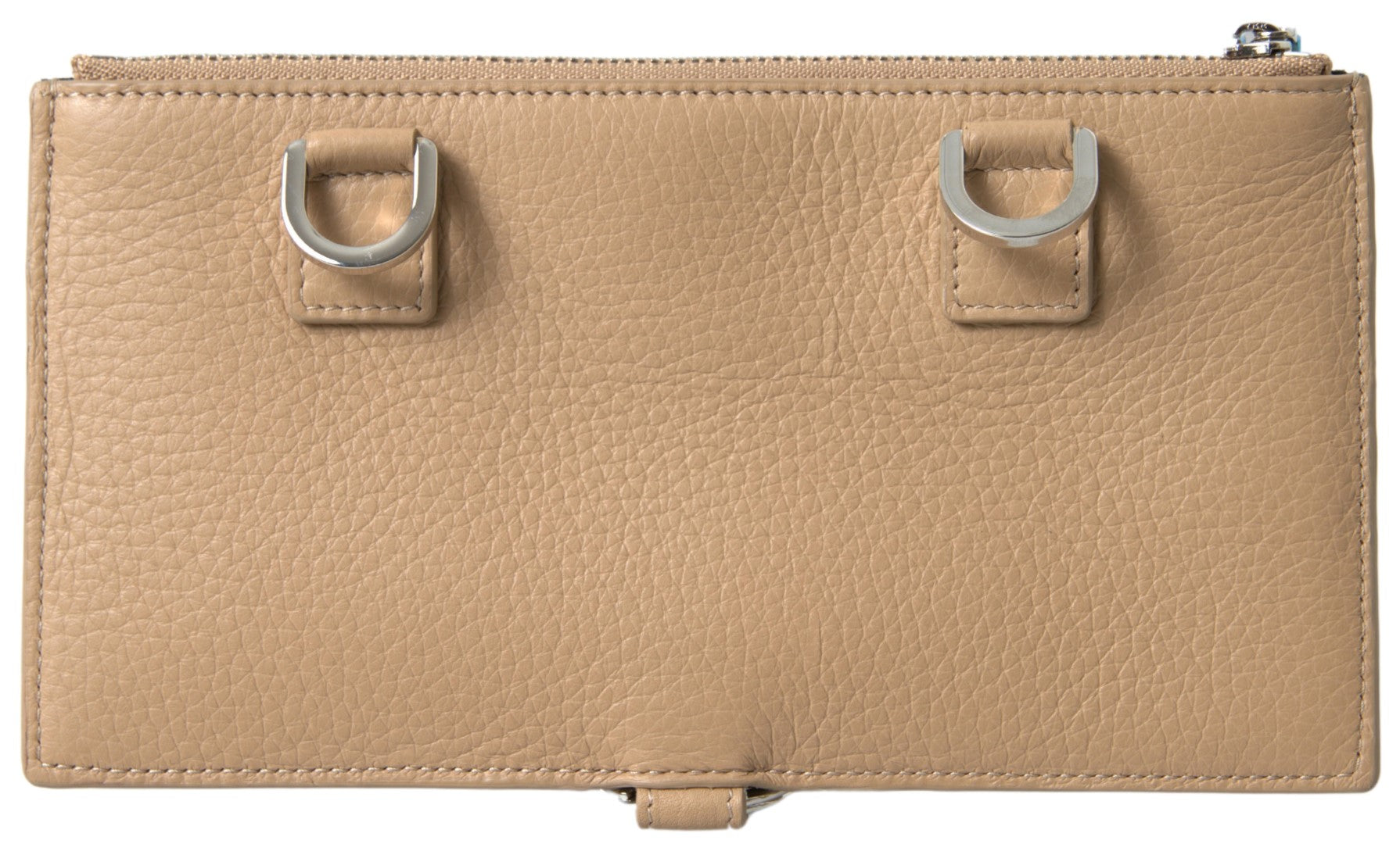 Dolce & Gabbana Beige Leather Shoulder Card Holder Shoulder Strap Wallet-3