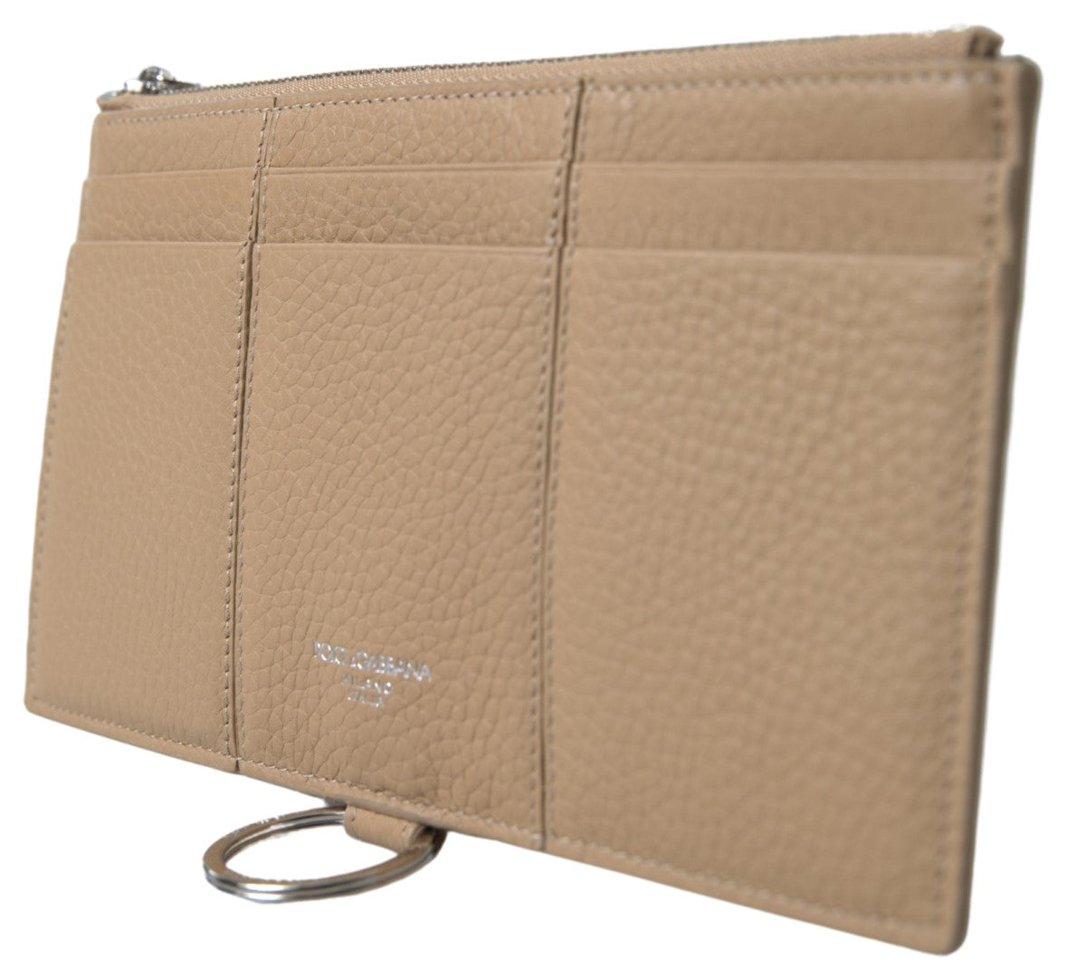 Dolce & Gabbana Beige Leather Shoulder Card Holder Shoulder Strap Wallet-4